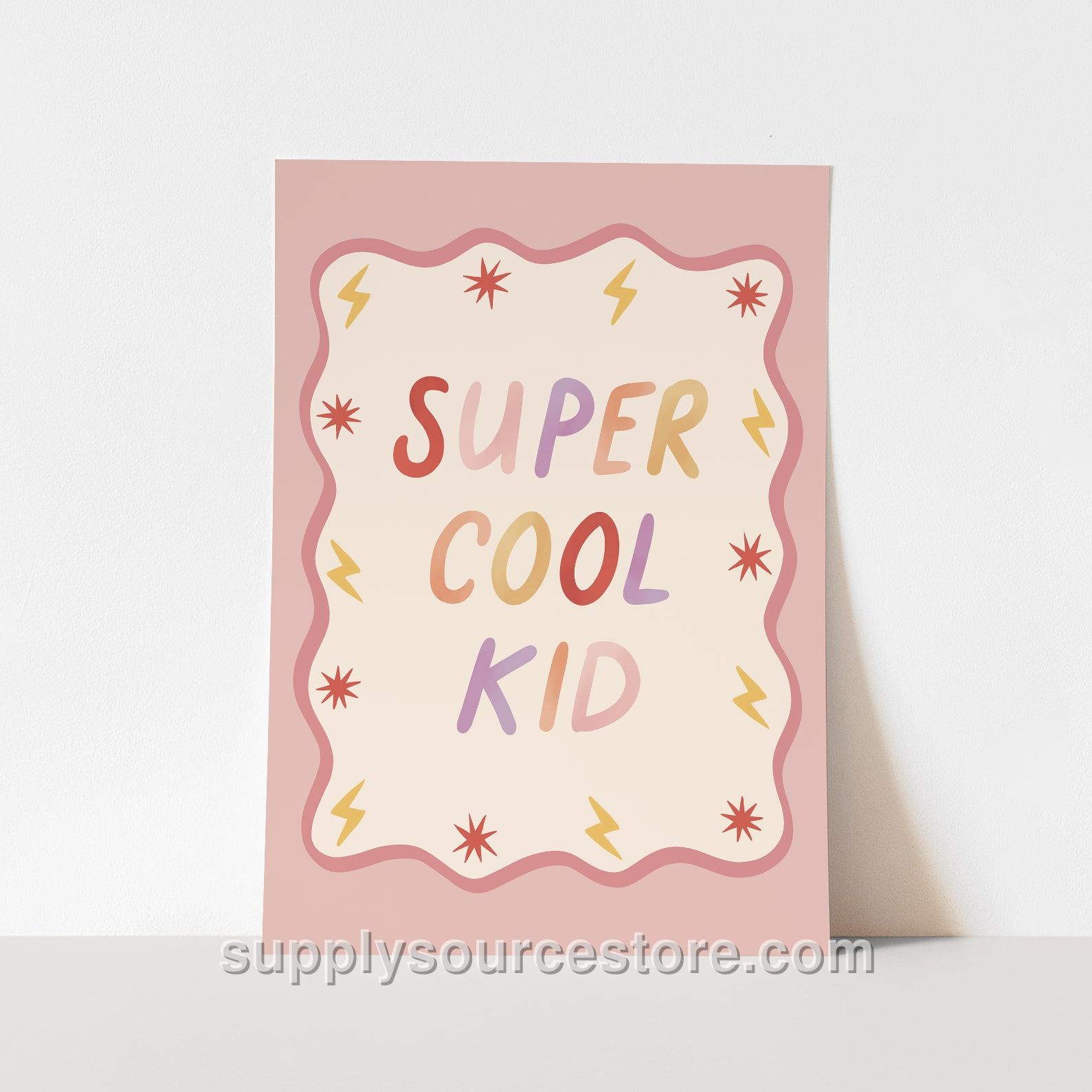 Super Cool Kid Fine Art Print - Pink