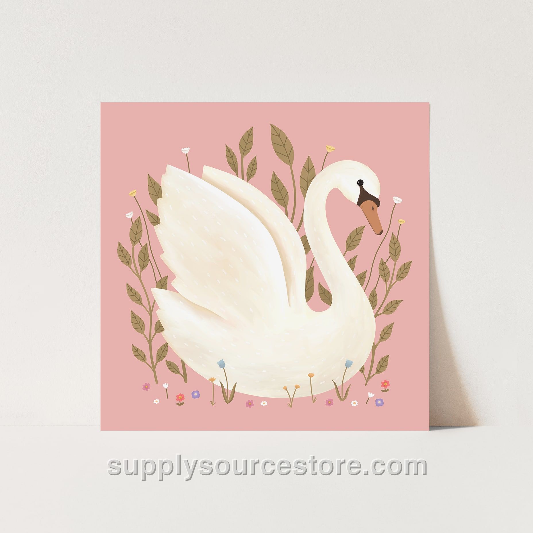 Swan Fine Art Print - Pink