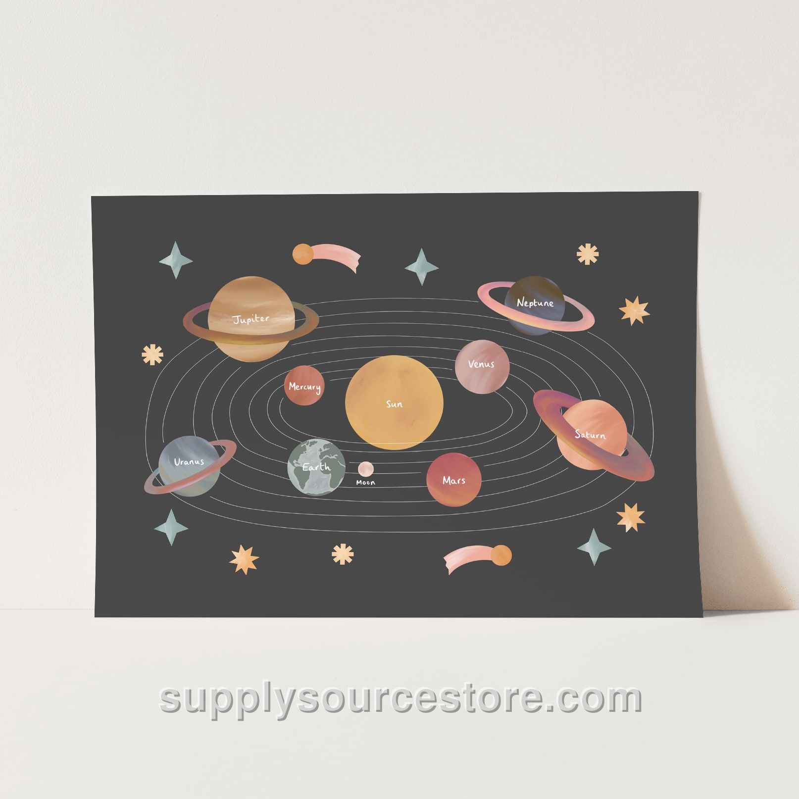 Solar System Fine Art Print - Black