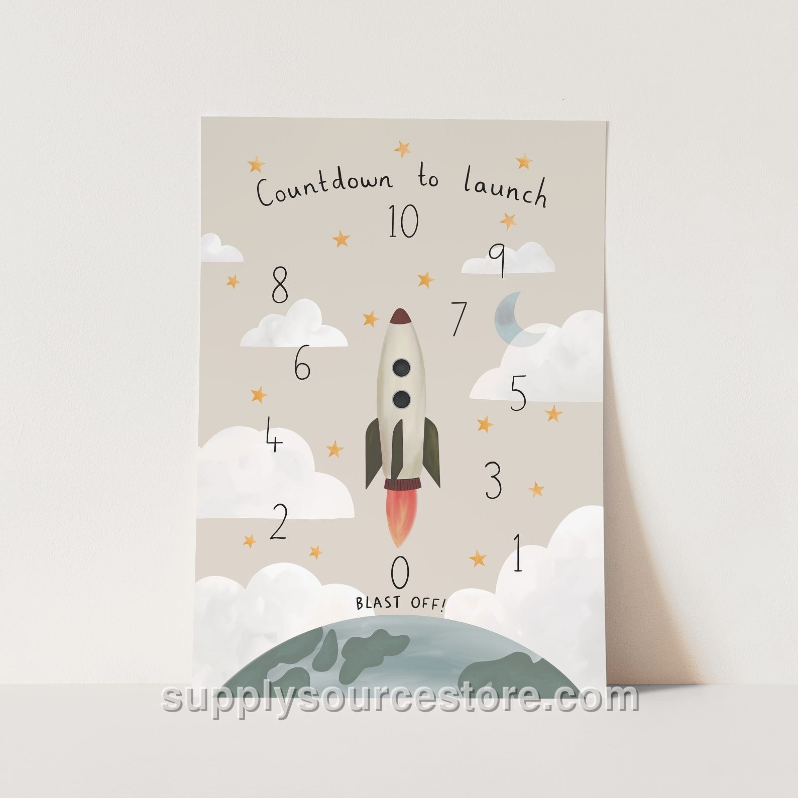 Countdown to Launch Fine Art Print - Stone