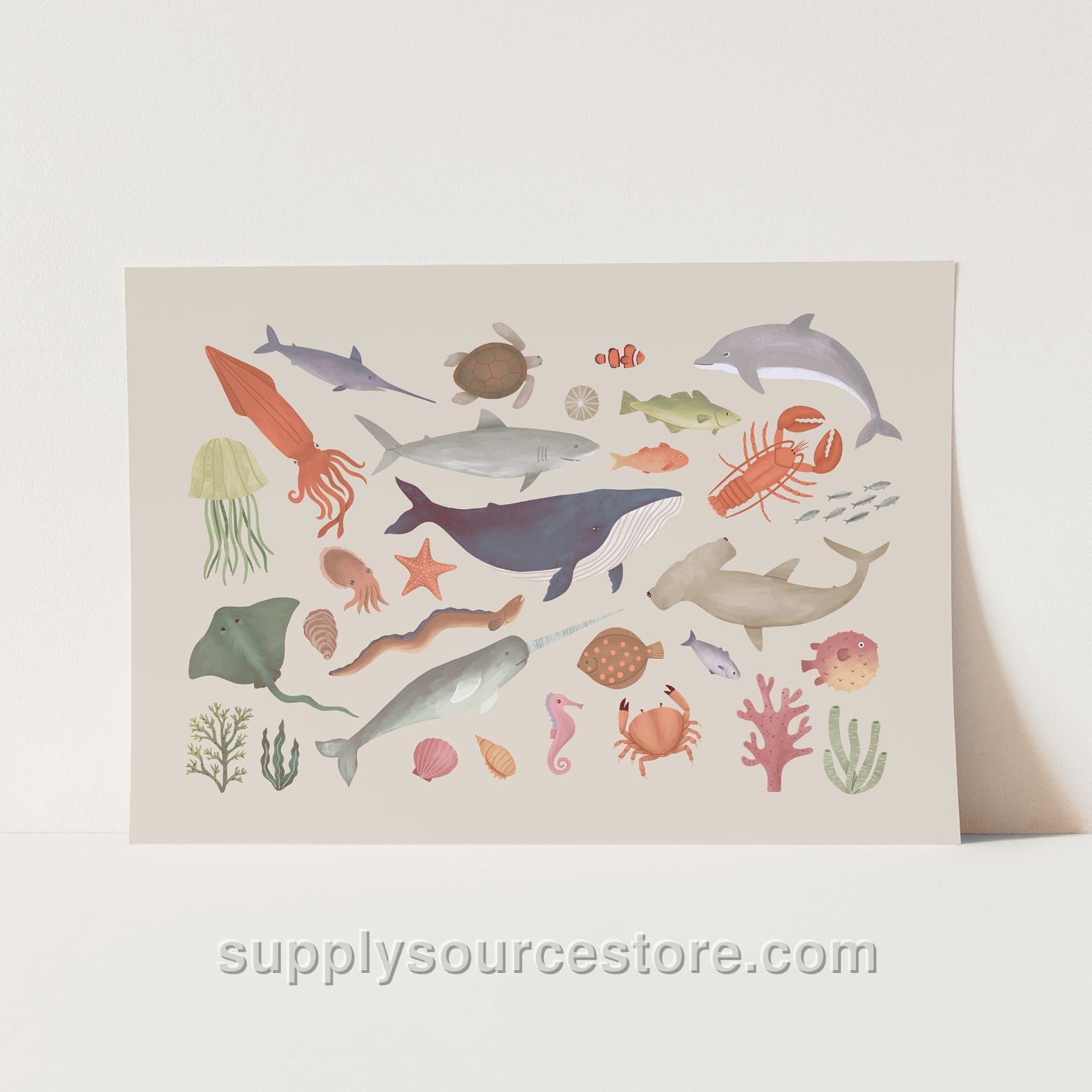 Ocean Life Fine Art Print - Stone