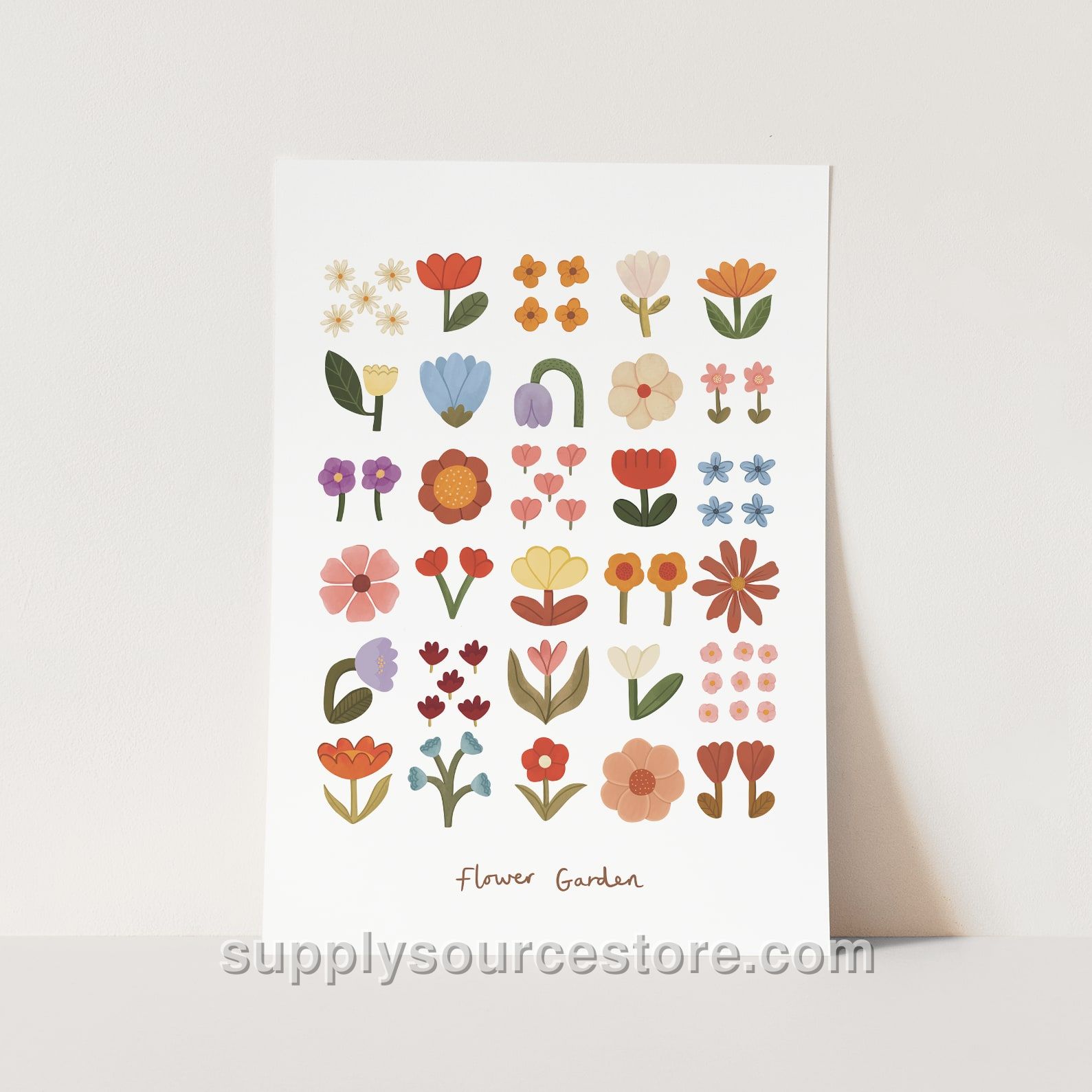 Flower Garden Fine Art Print - White