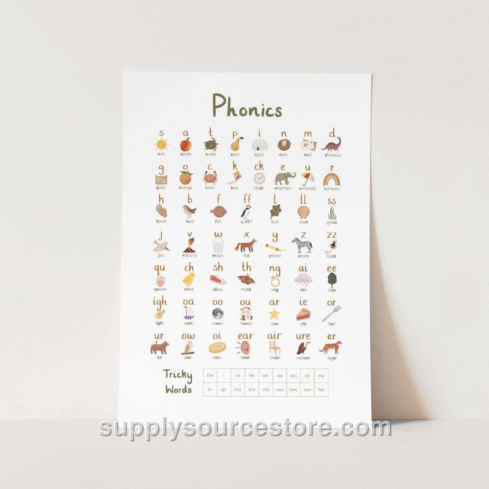 Phonics Fine Art Print - Green