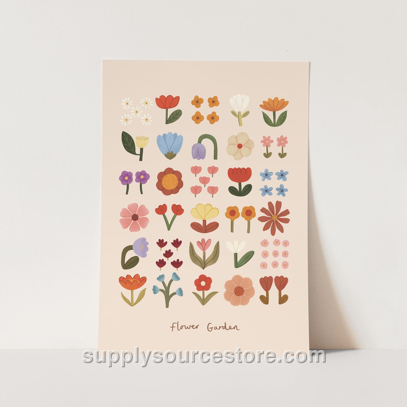 Flower Garden Fine Art Print - Soft Pink