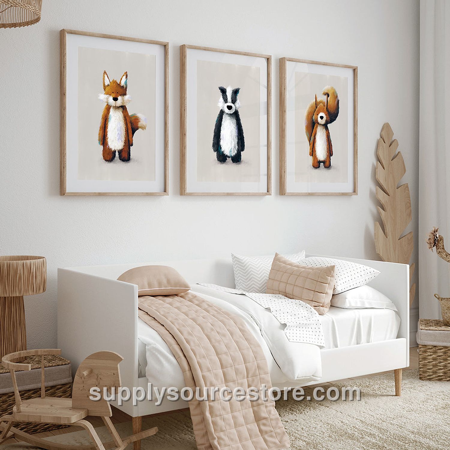 Woodland Animals Nursery Prints Set of 3