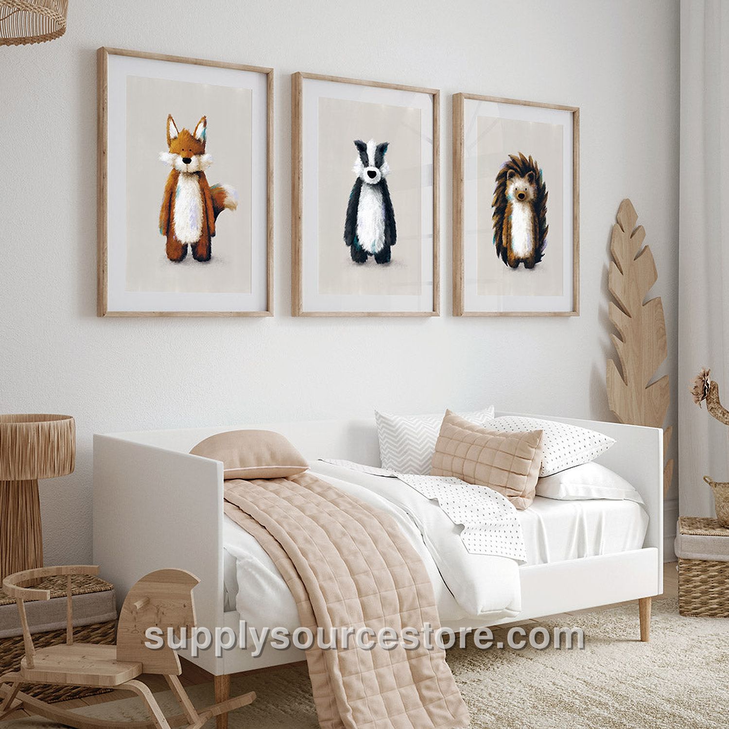 Woodland Animals Nursery Prints Set of 3