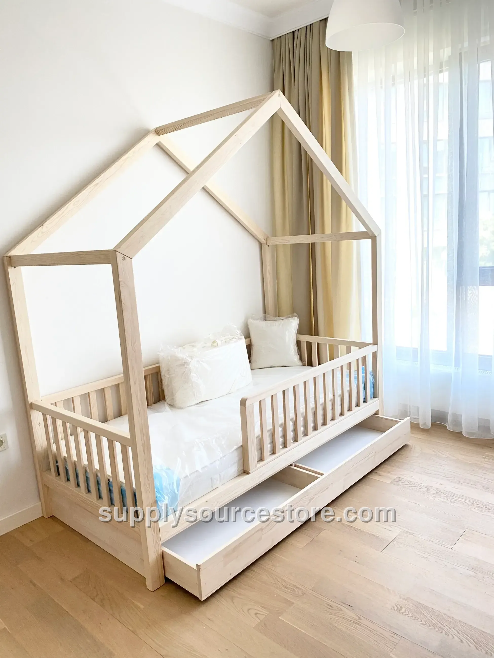 Falez Series Solid Montessori Bed with Drawer
