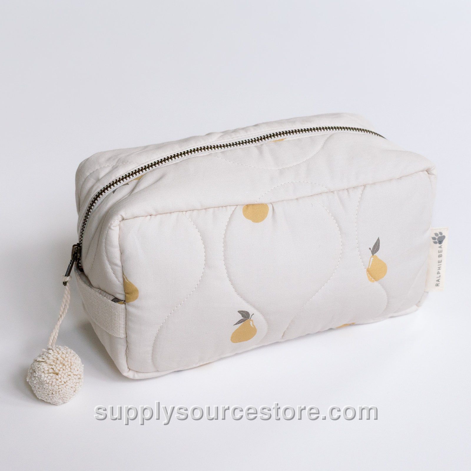 Quilted Washbag - Pear