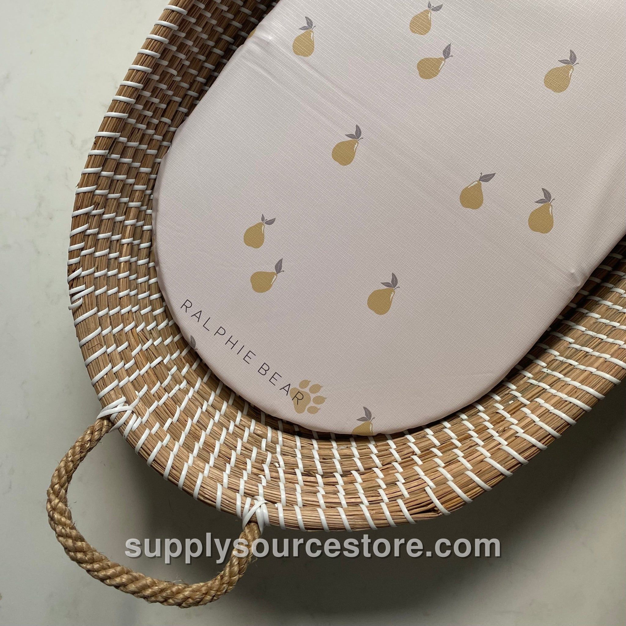 Changing Basket Mat Liner - Pears