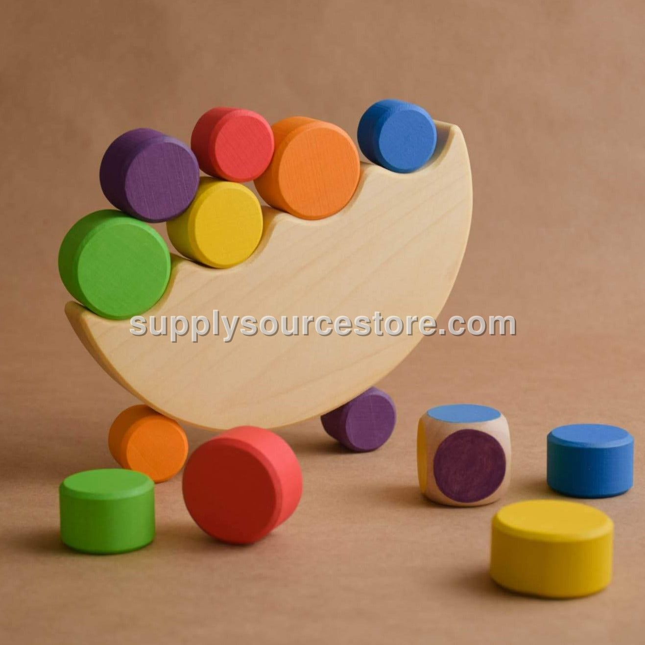 Semicircle with Multi-colored Cylinders