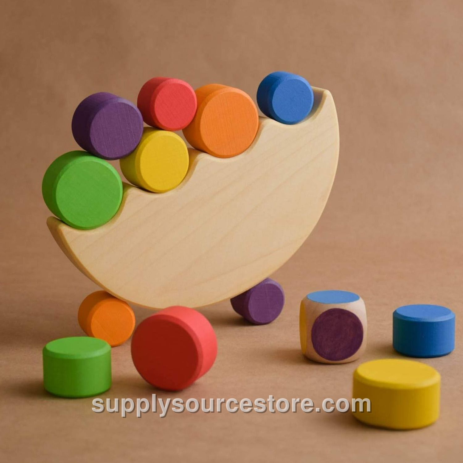 Semicircle with Multi-colored Cylinders