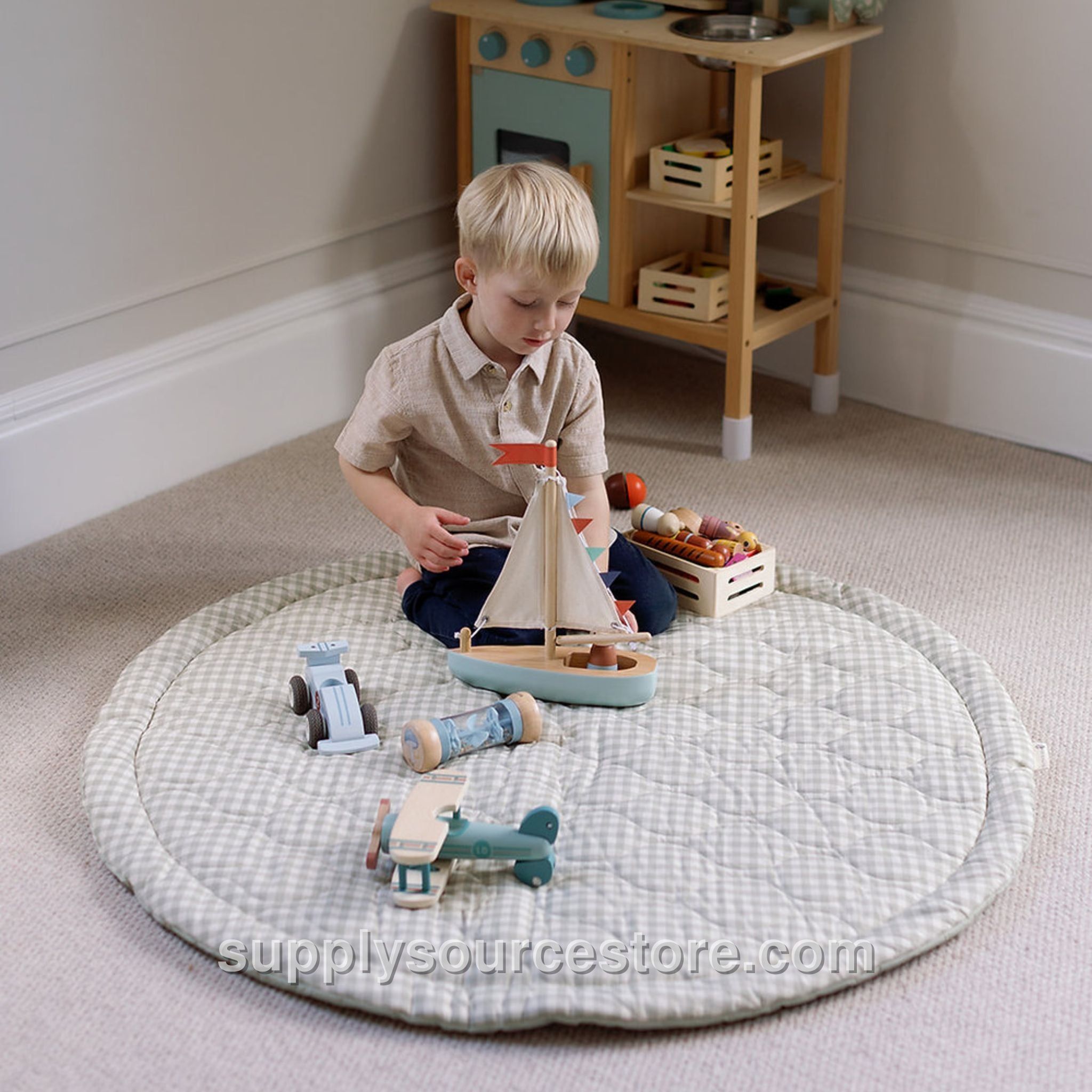 Playmat - Gingham Sage