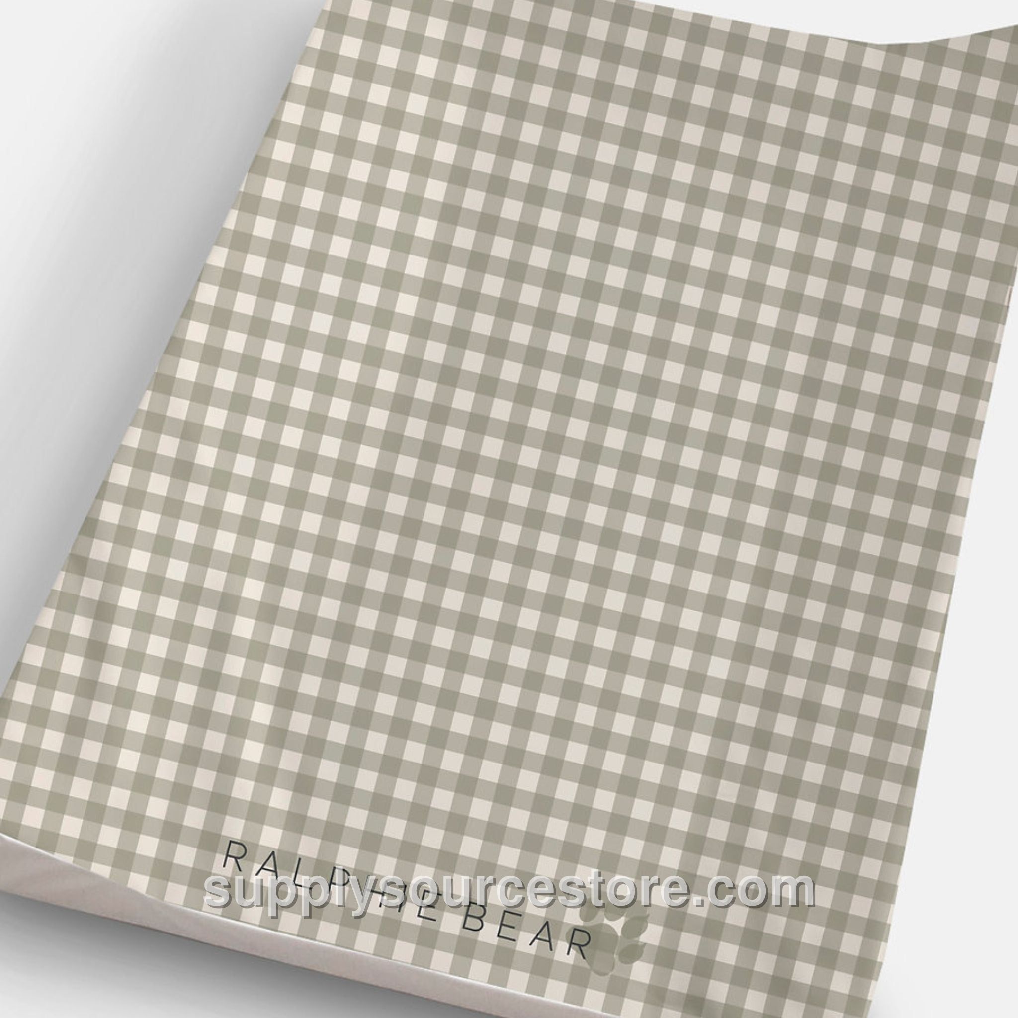 Anti Roll Wedge Changing Mat - Gingham Sage