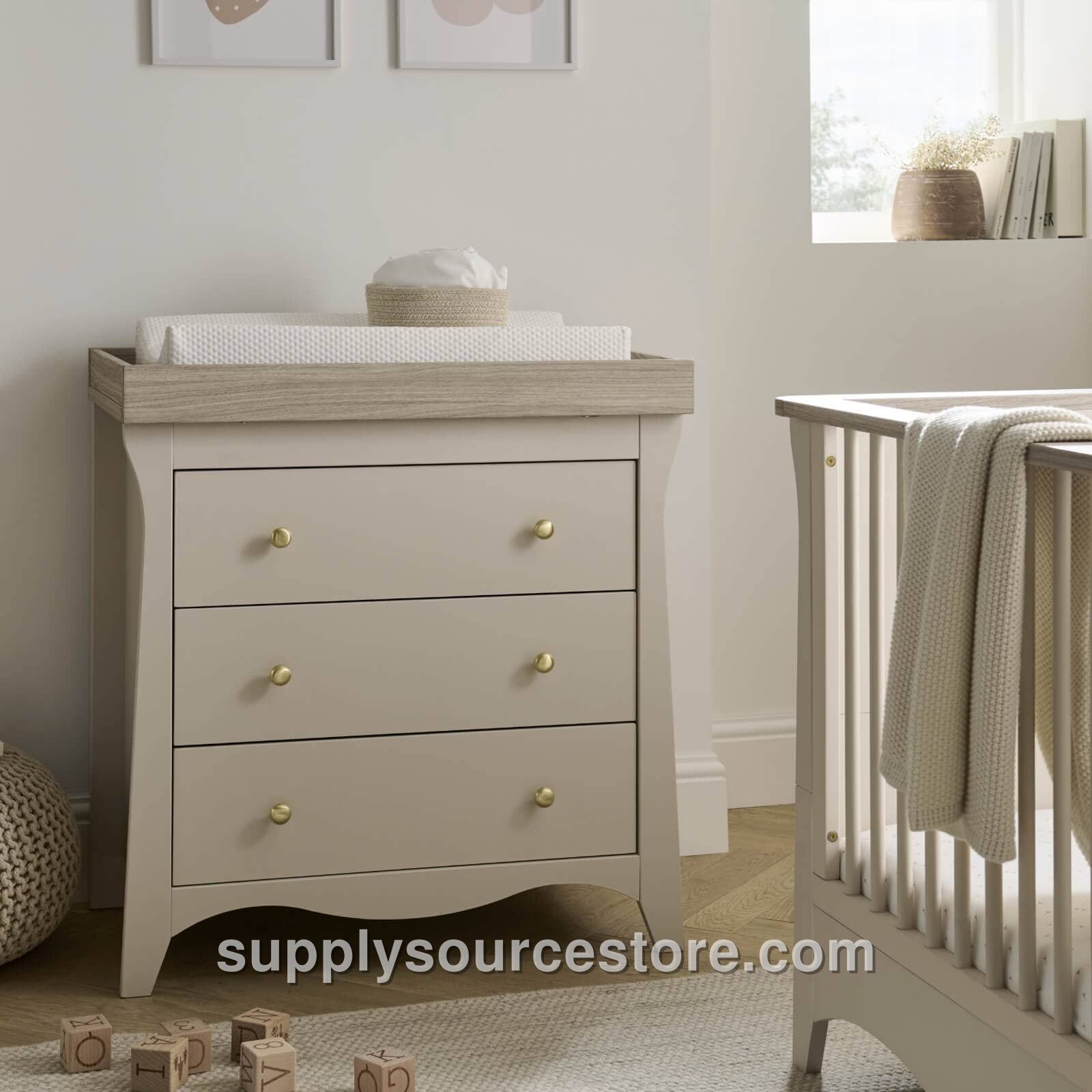 Clara Dresser Changer - Cashmere & Ash