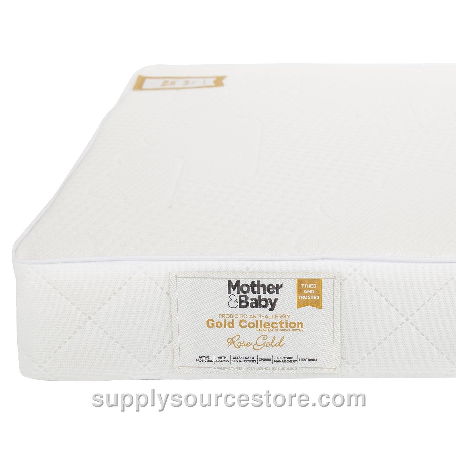 Mother&Baby Rose Gold Anti-Allergy Sprung Cot Bed Mattress 120 x 60cm (47.2 x 23.6 in)