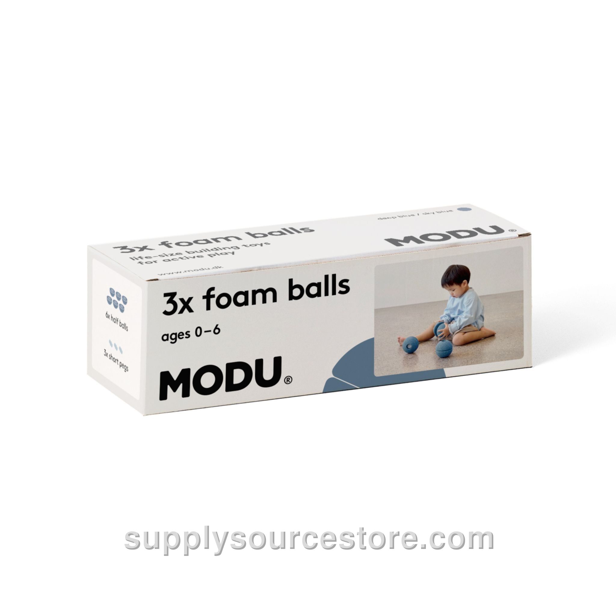 Foam Balls 3 Pack - Deep Blue