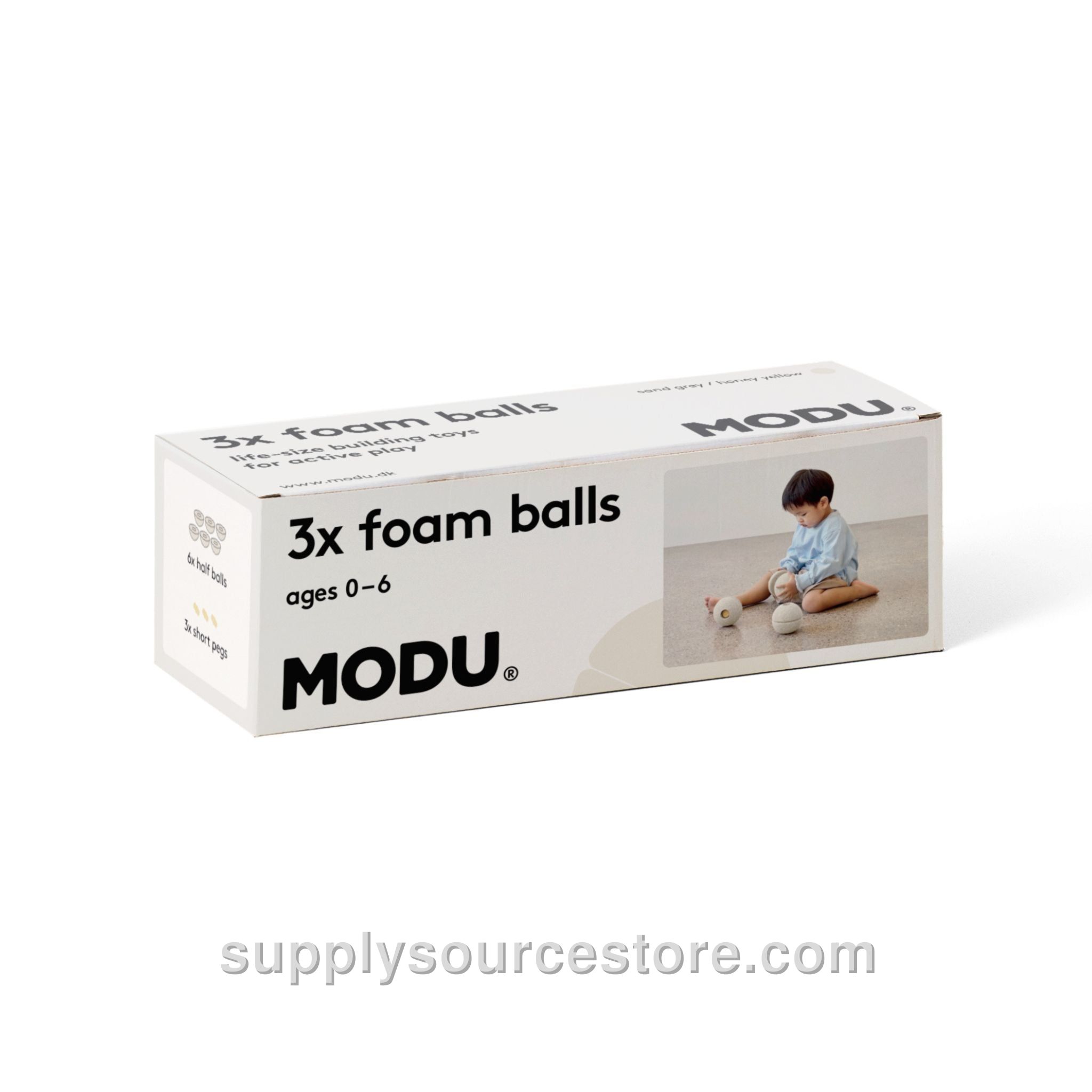 Foam Balls 3 Pack - Sand Grey