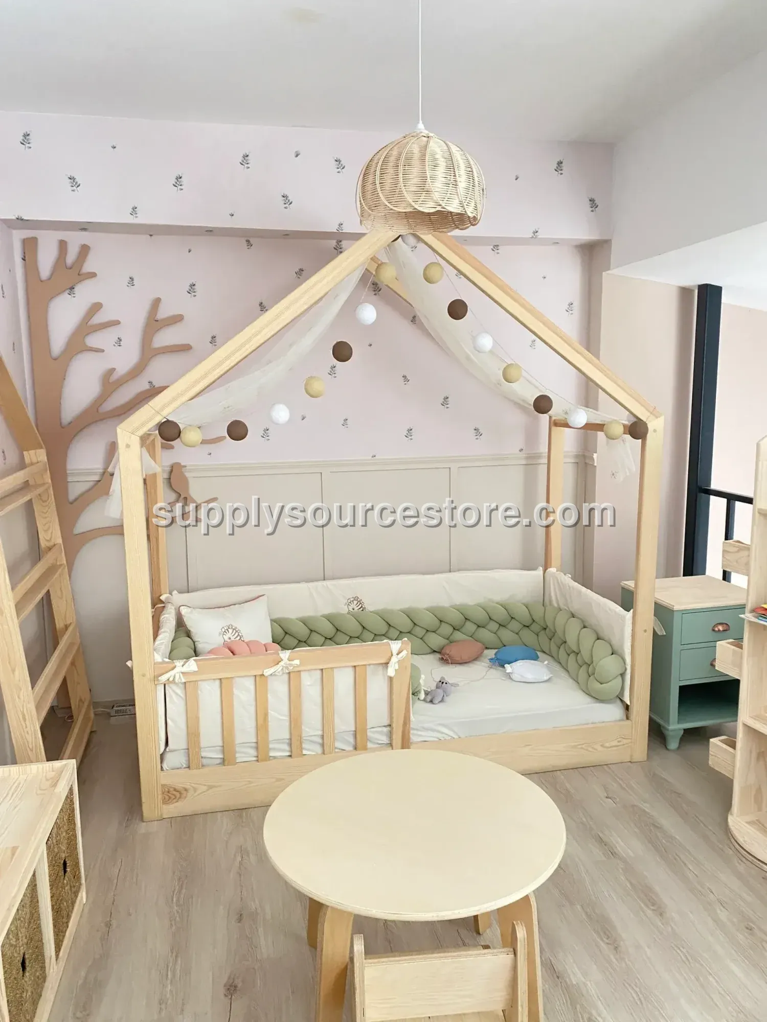 Cliff Series Solid Wood Montessori Bed - Without Drawers