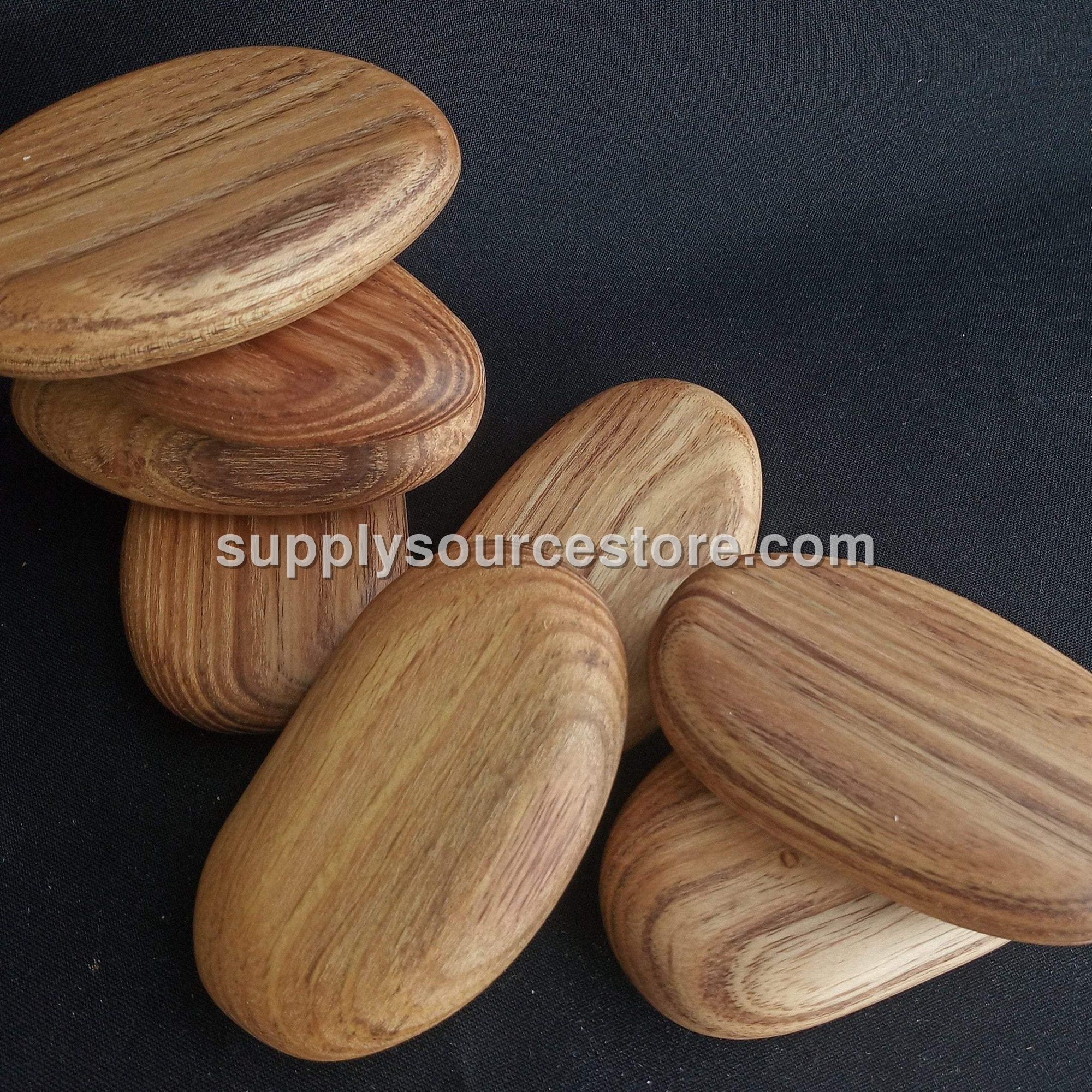 Green Acacia Wooden Stacking Pebbles
