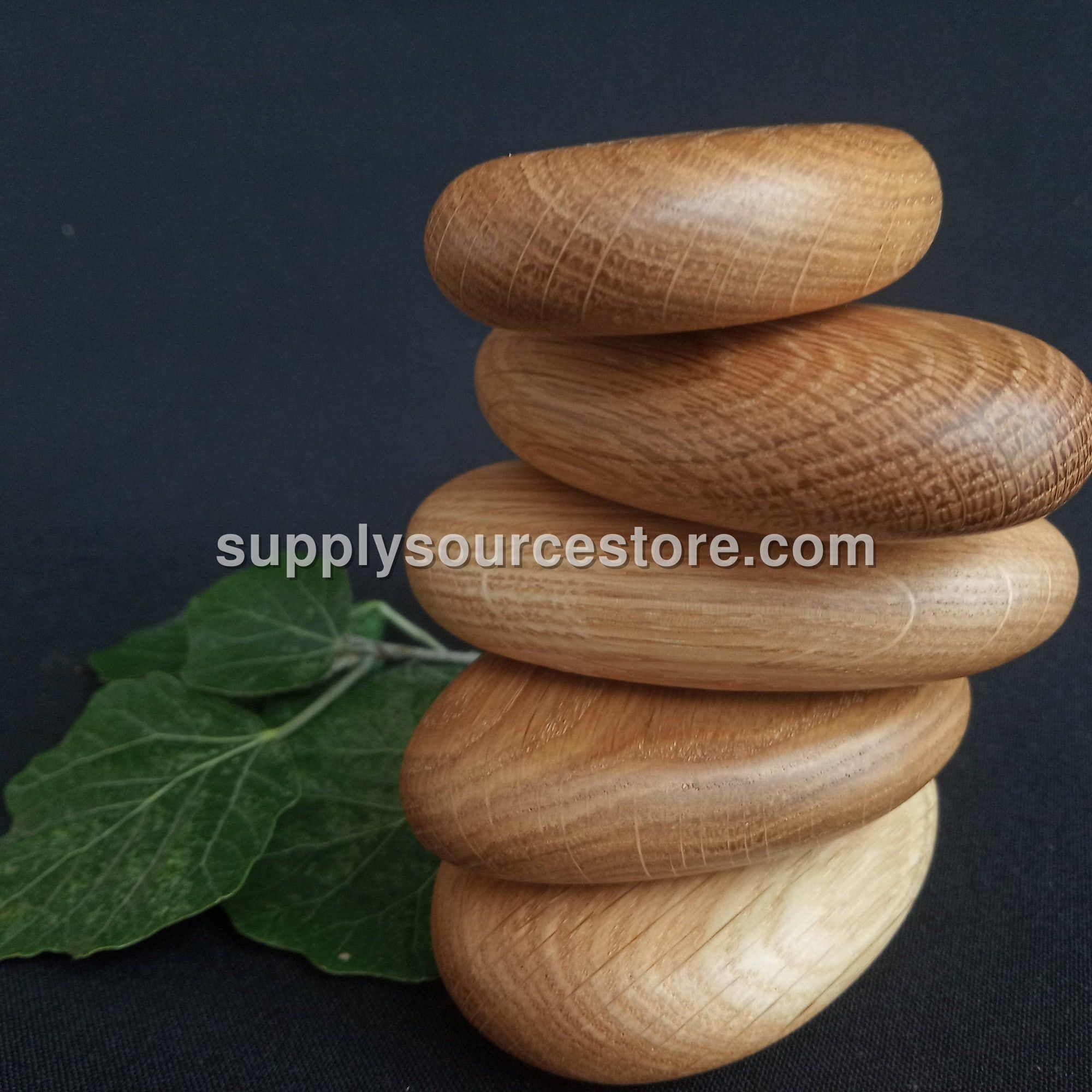 Oak Pedunculate Wooden Stacking Pebbles