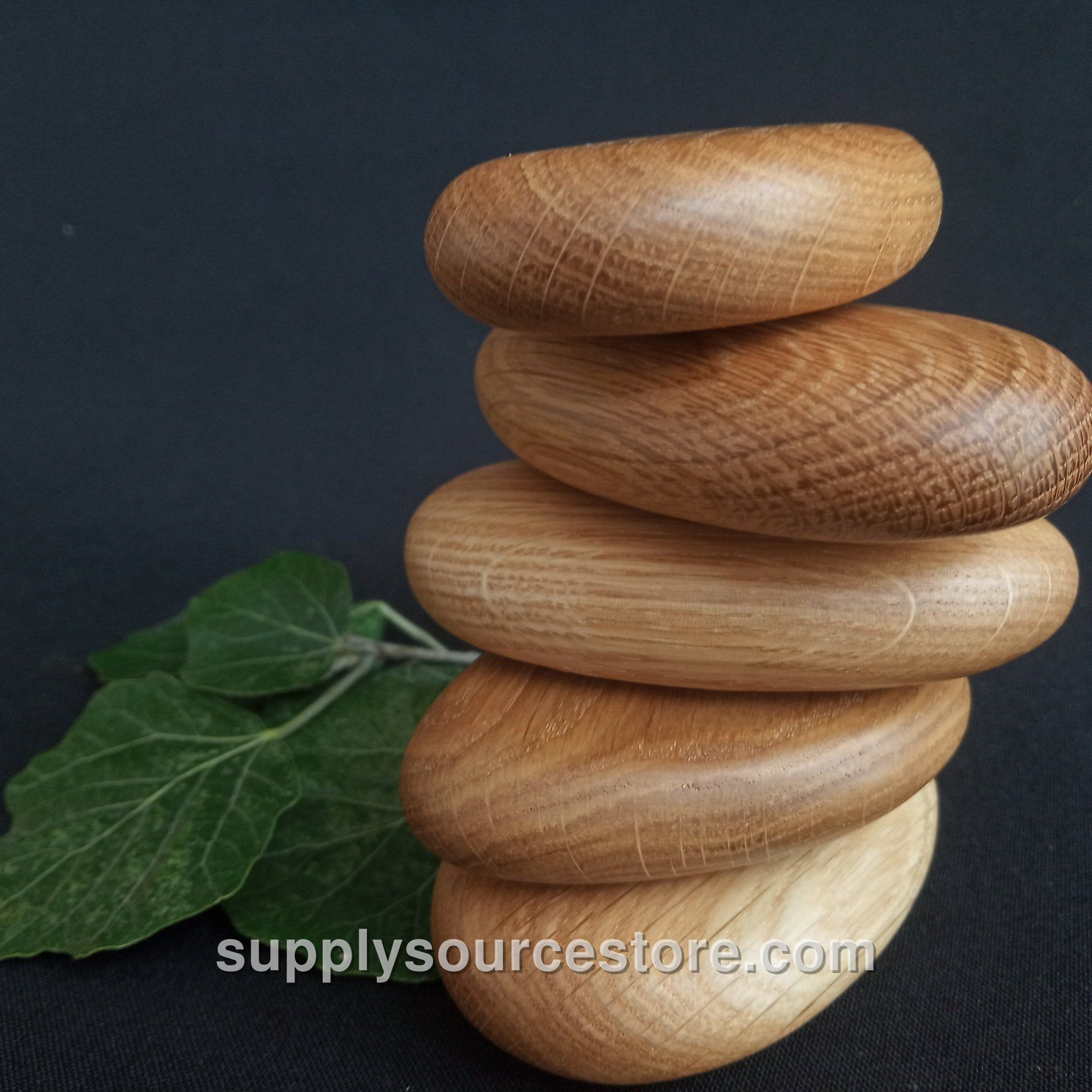 Oak Pedunculate Wooden Stacking Pebbles
