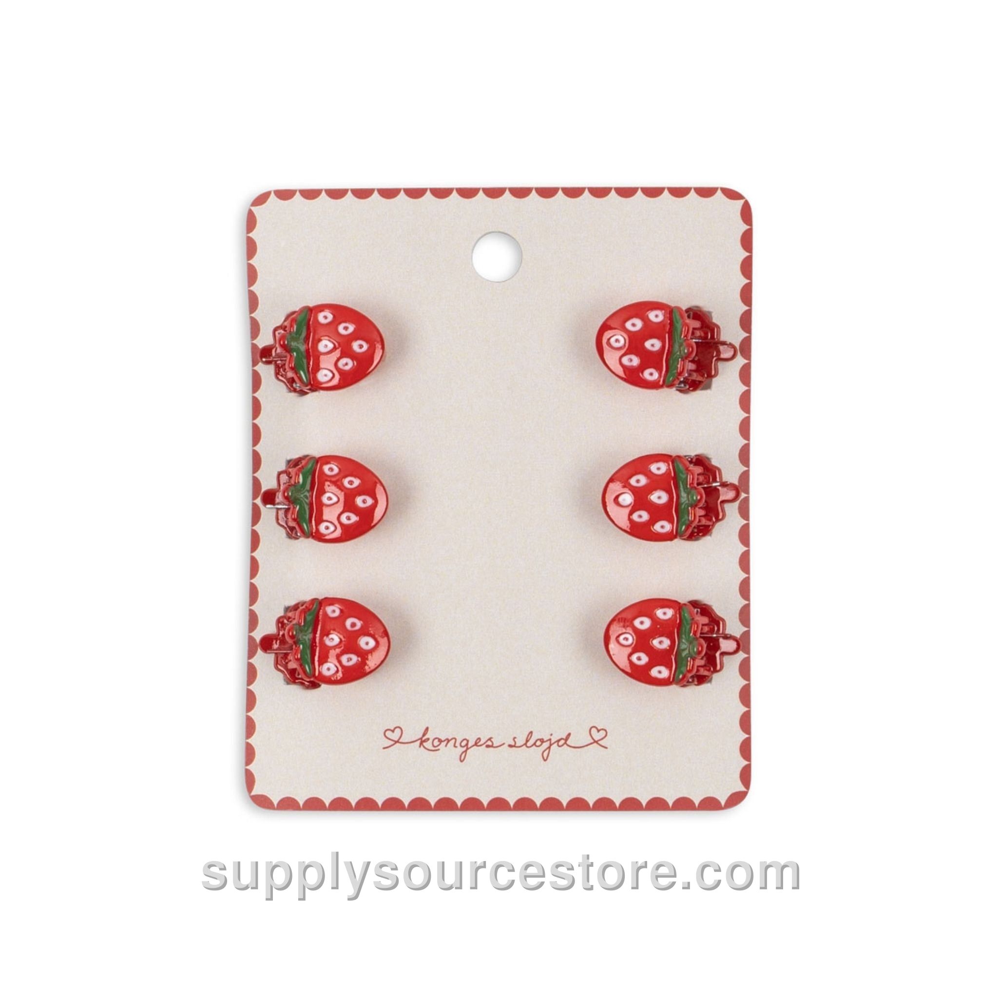 Mini Hair Claw Clips - Strawberry