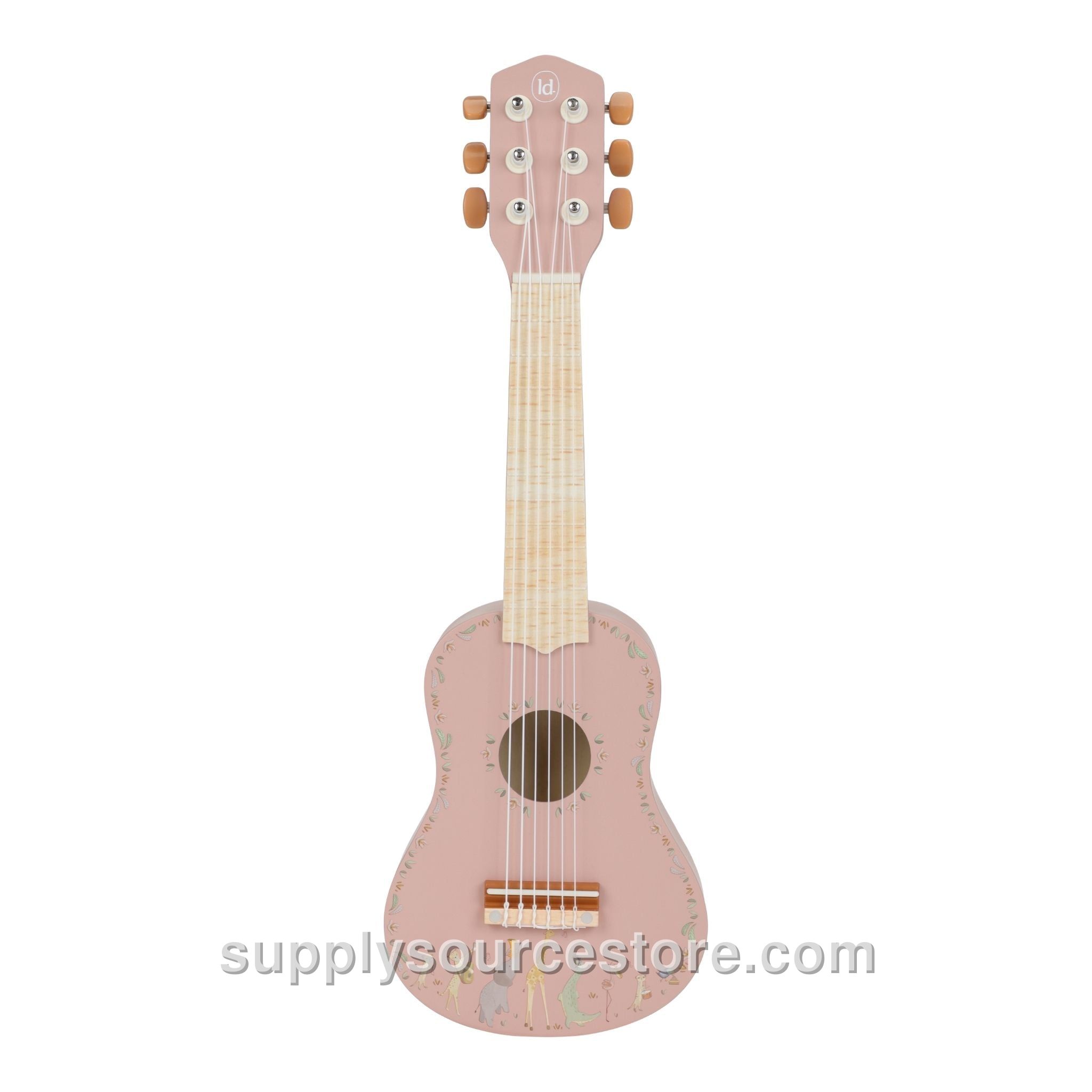 Wooden Pink Guitar - Safari Friends