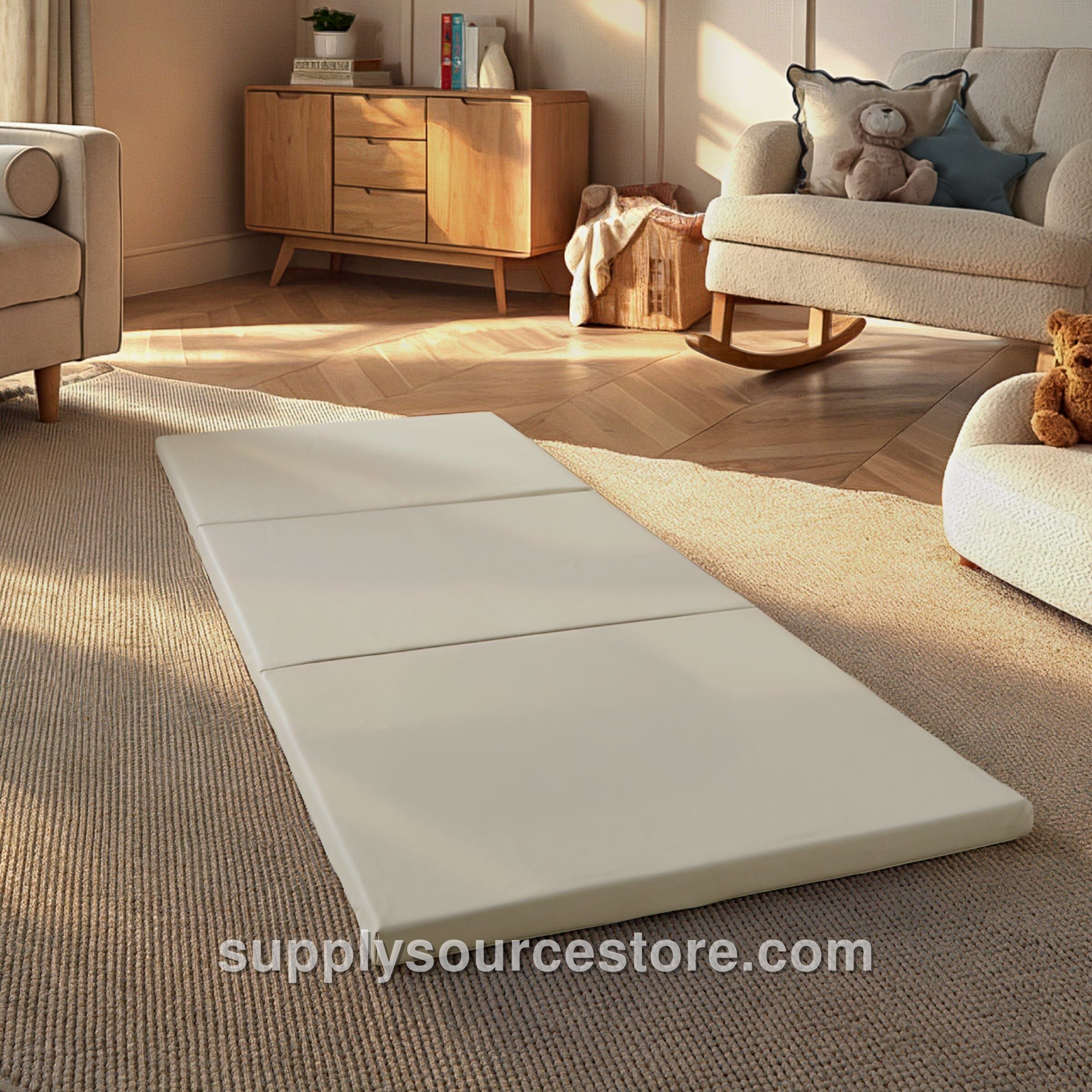 Soft Play 3-Fold Tumble Mat - Pebble