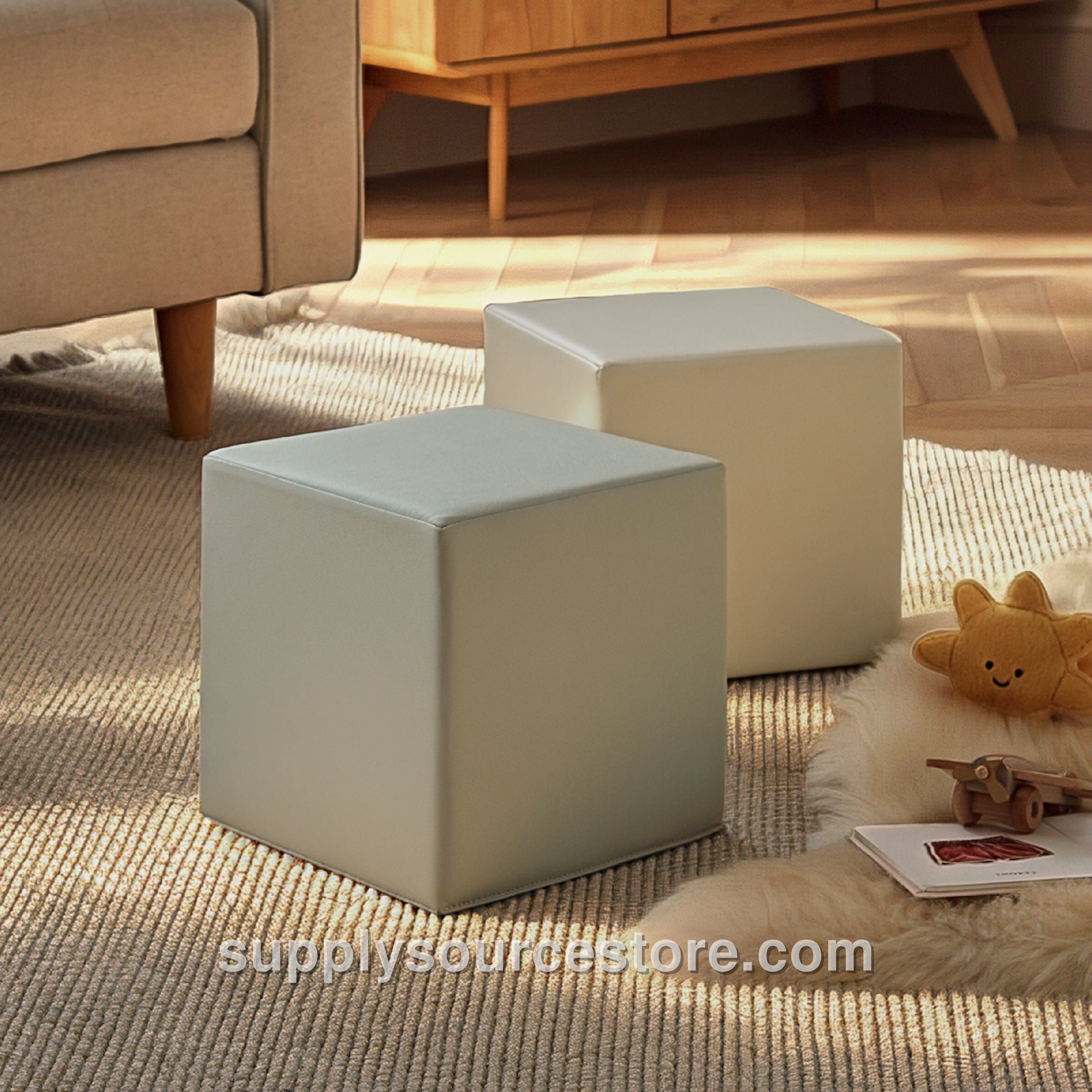 Soft Play Cubes 2 Piece - Sea Salt & Pebble