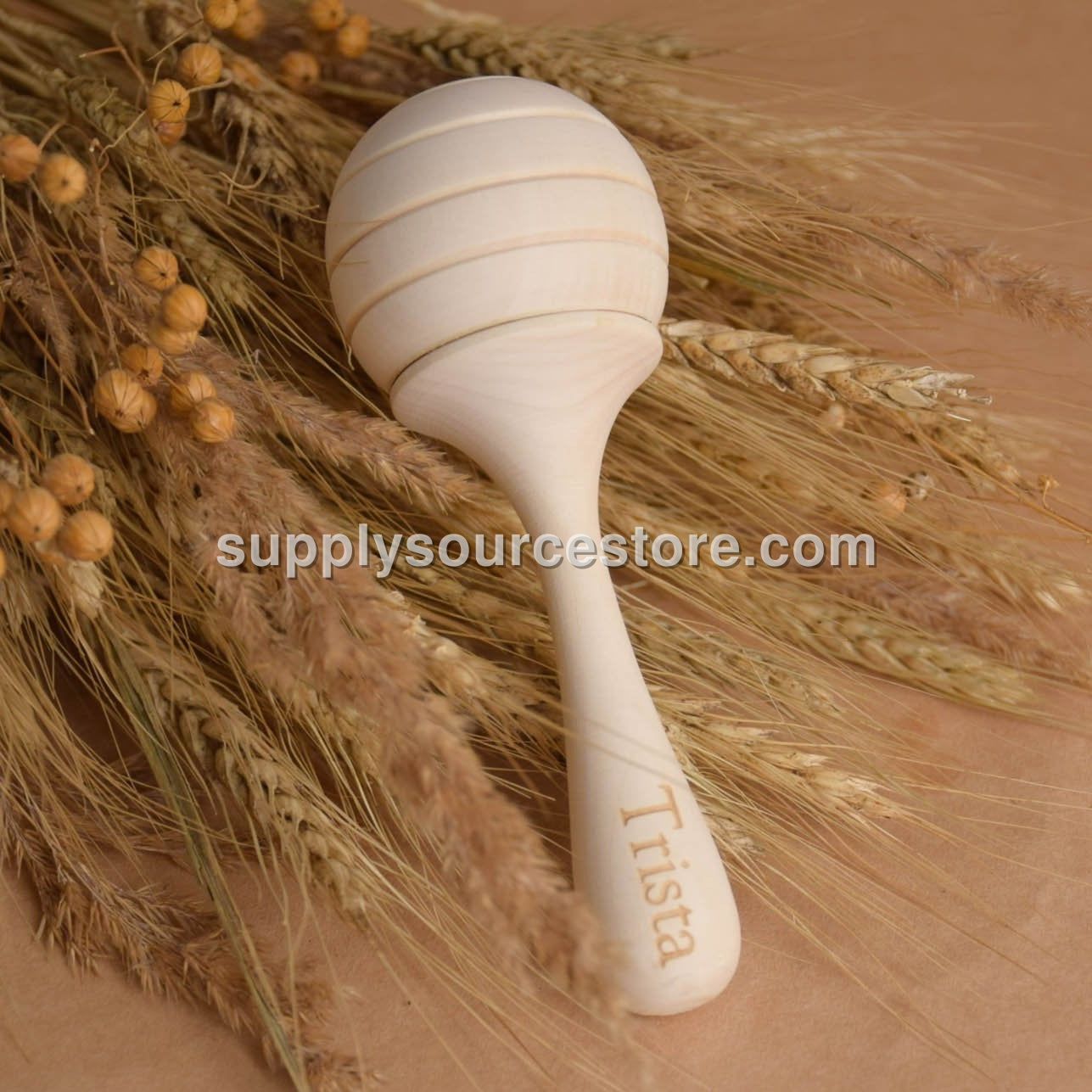 Honey Wooden Maracas