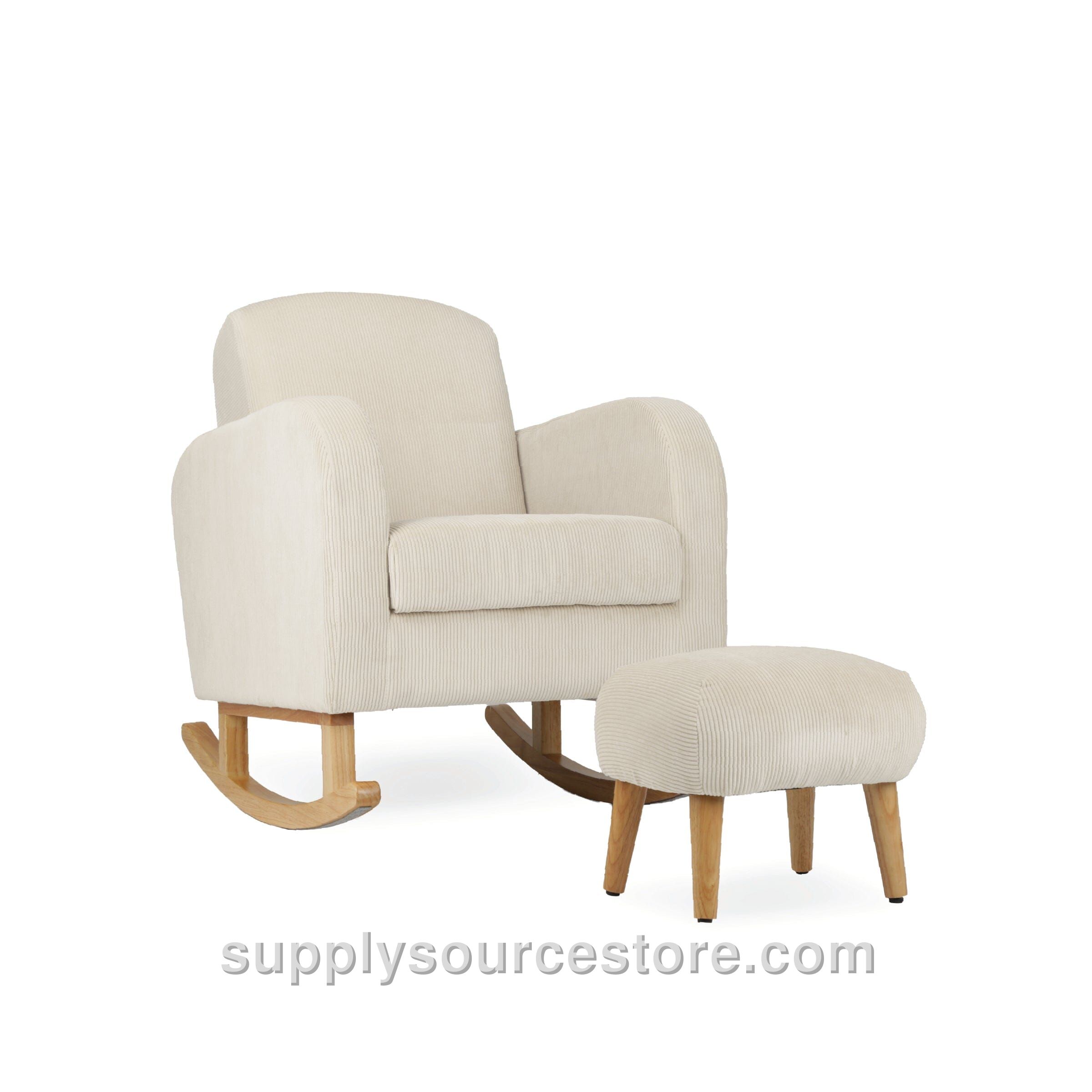 Etta Nursing Chair & Foot Stool - Sand