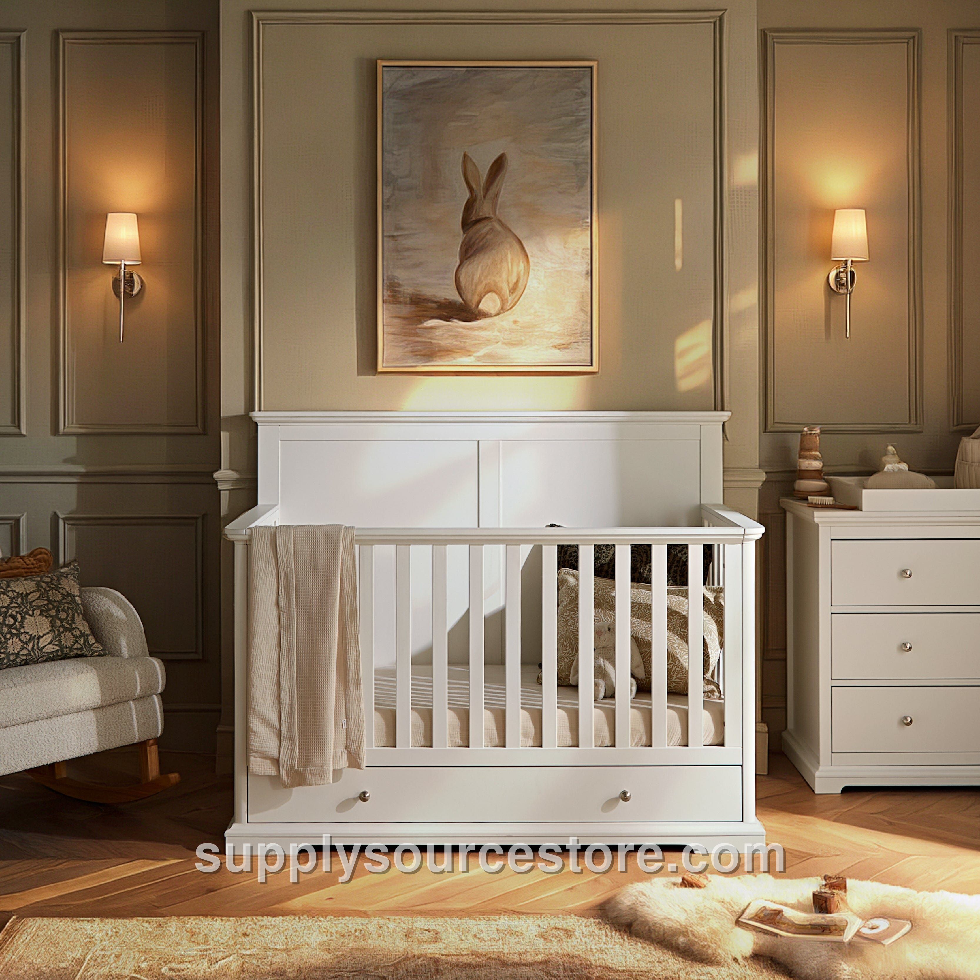 Beaumont Grand Cot Bed - White