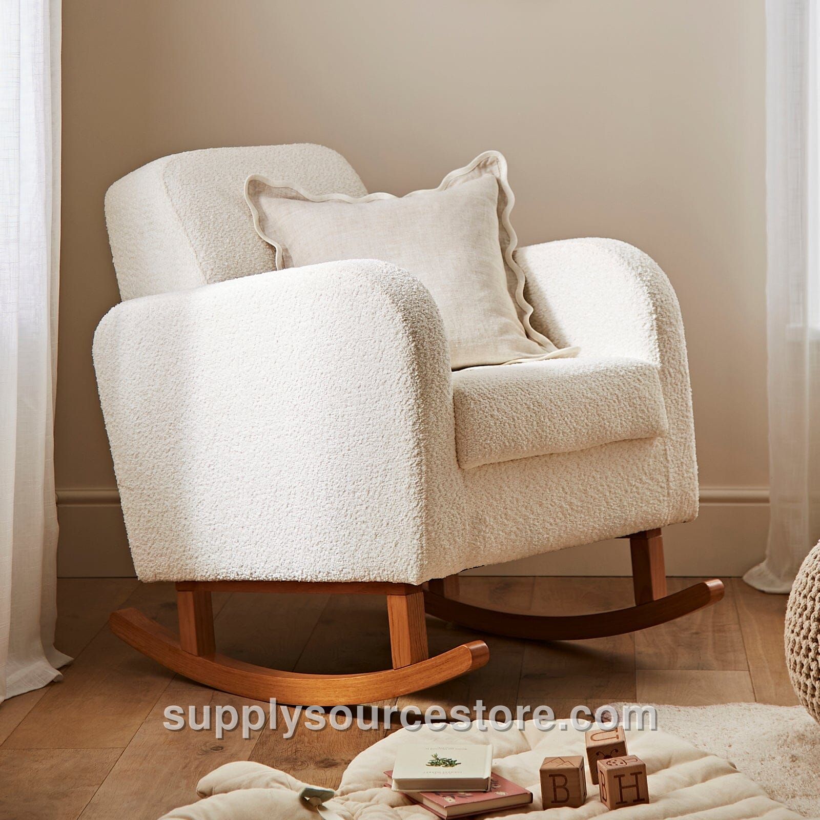 Etta Boucle Nursing Chair - Off White