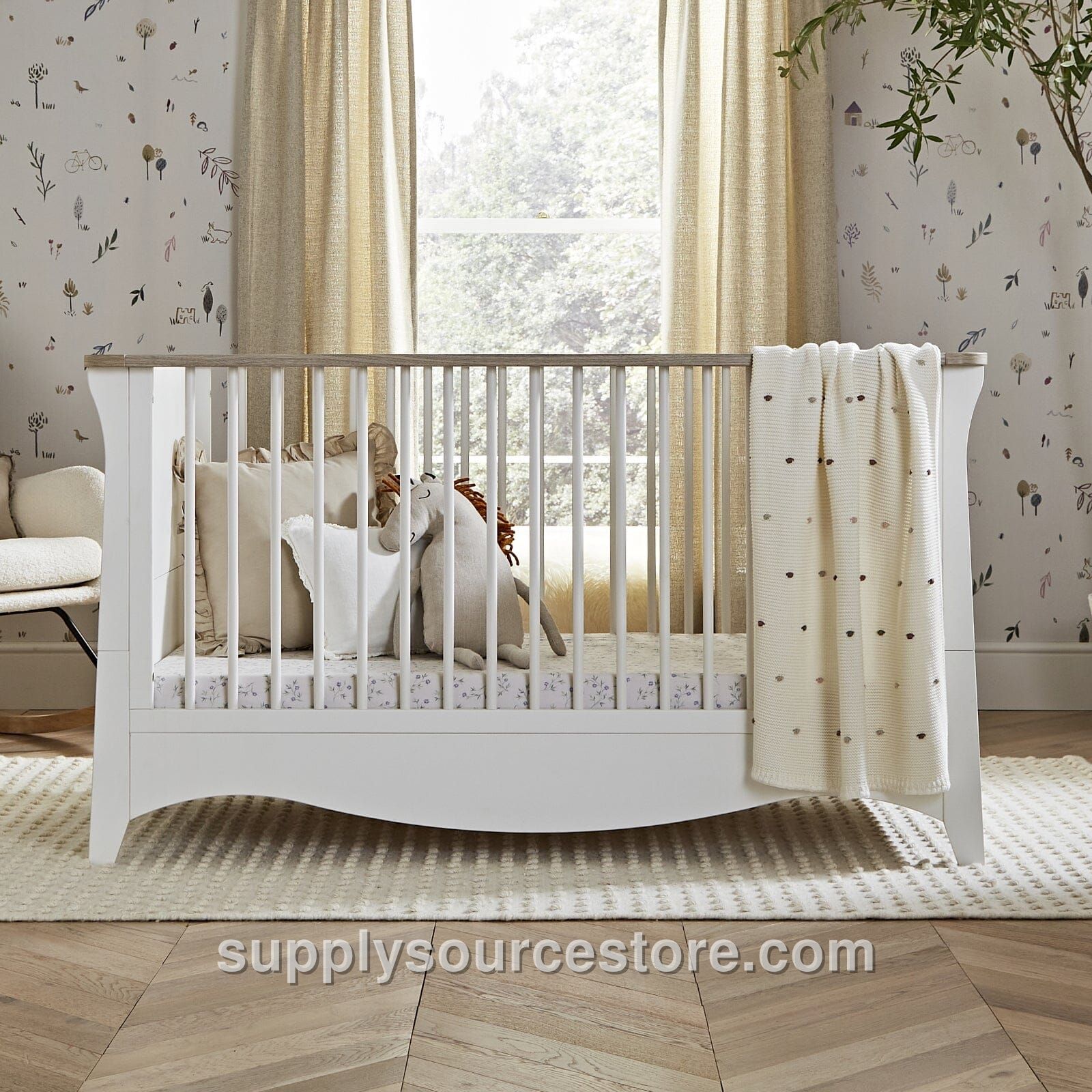 Clara Cot Bed - White & Ash