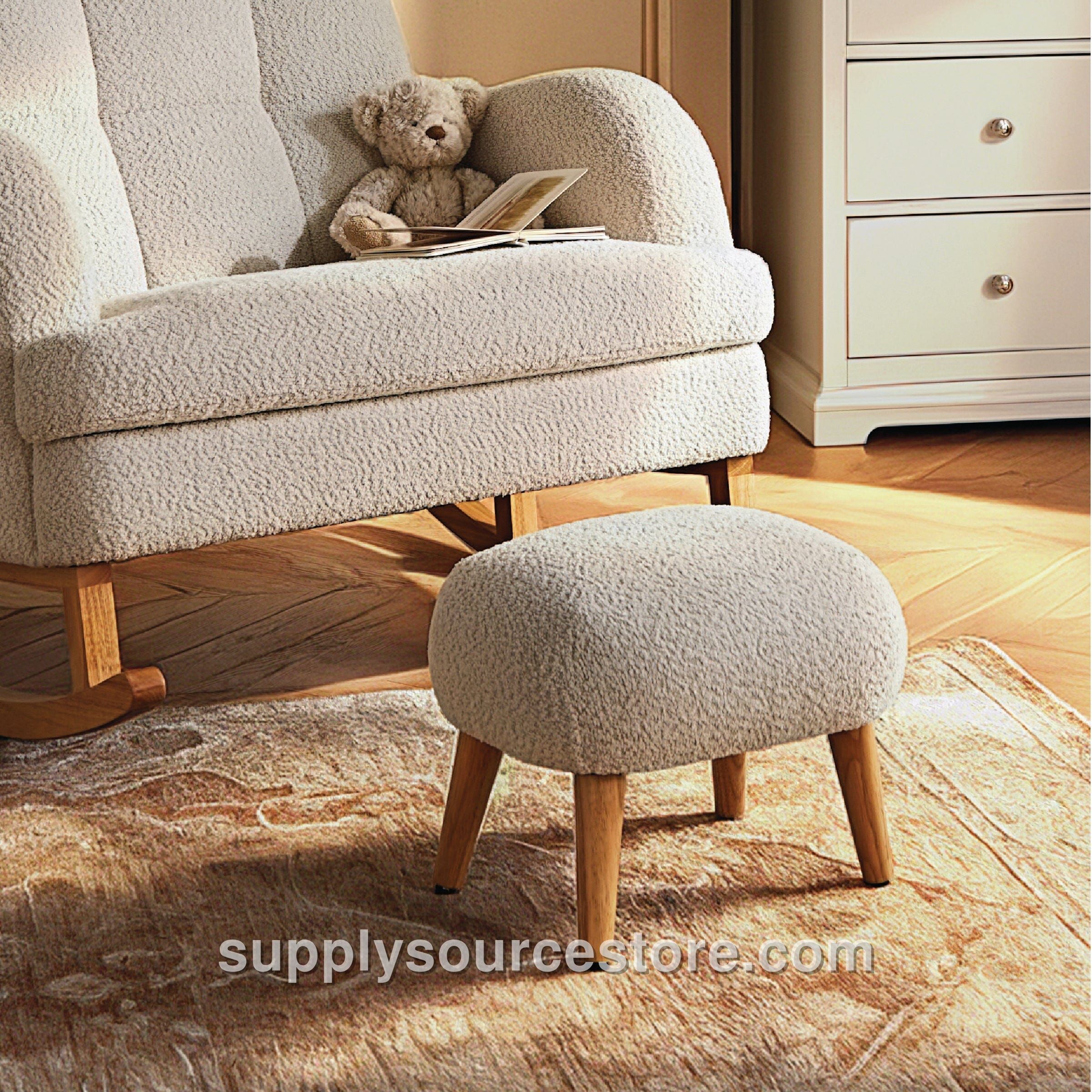 Etta Foot Stool - Boucle Mushroom