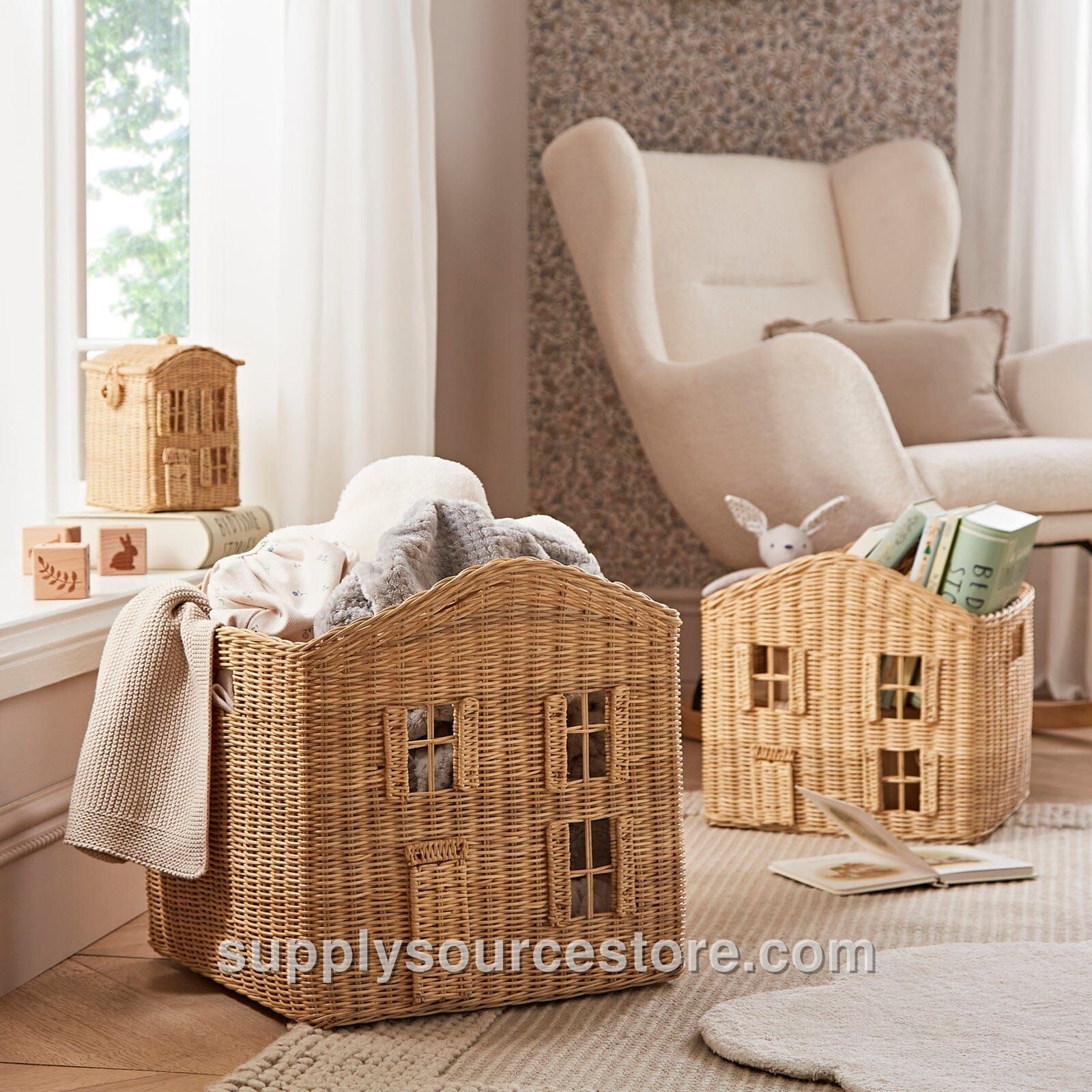 Country Cottage Storage Baskets - Set of 3