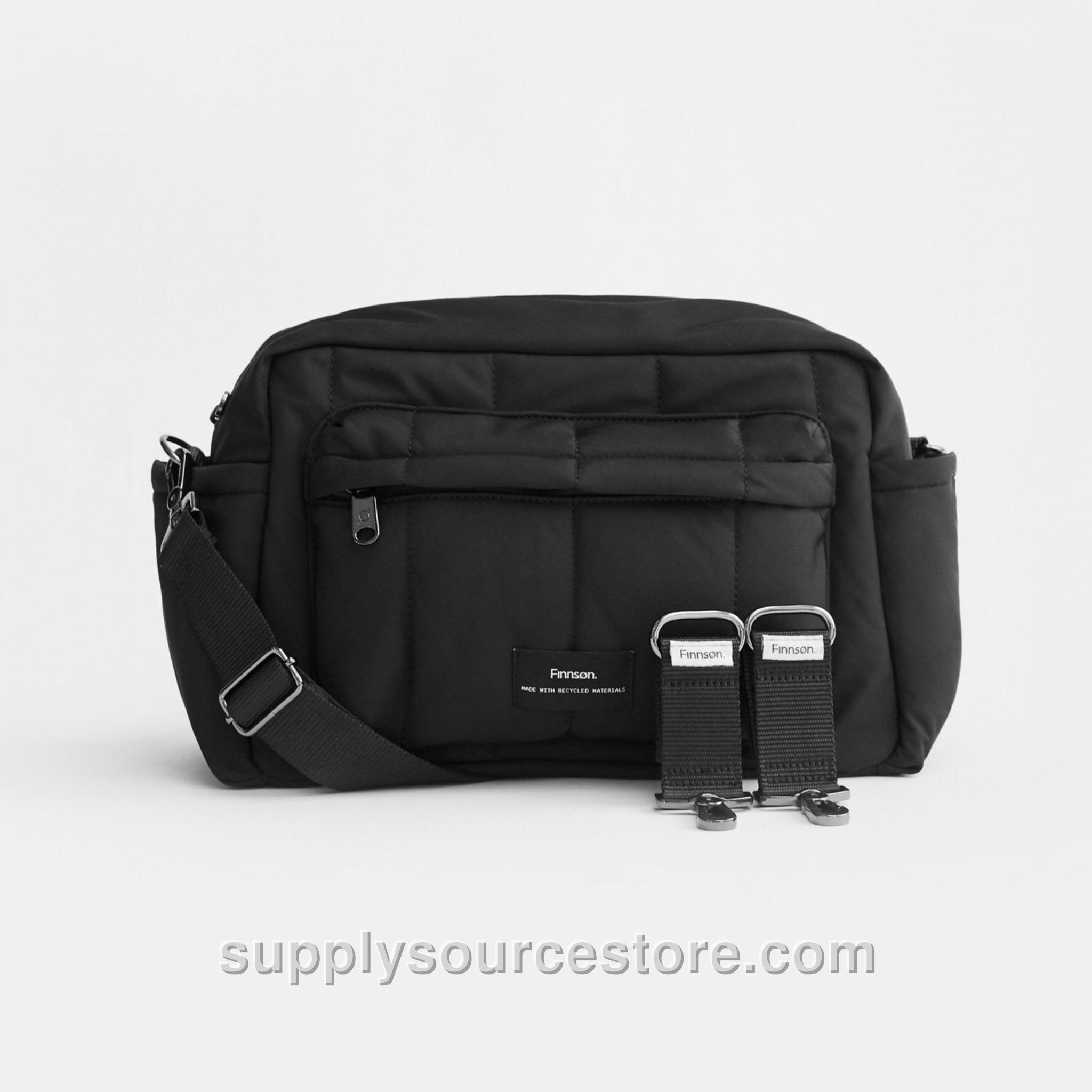 Freya Eco Oversized Stroller Organiser With Clips - Black
