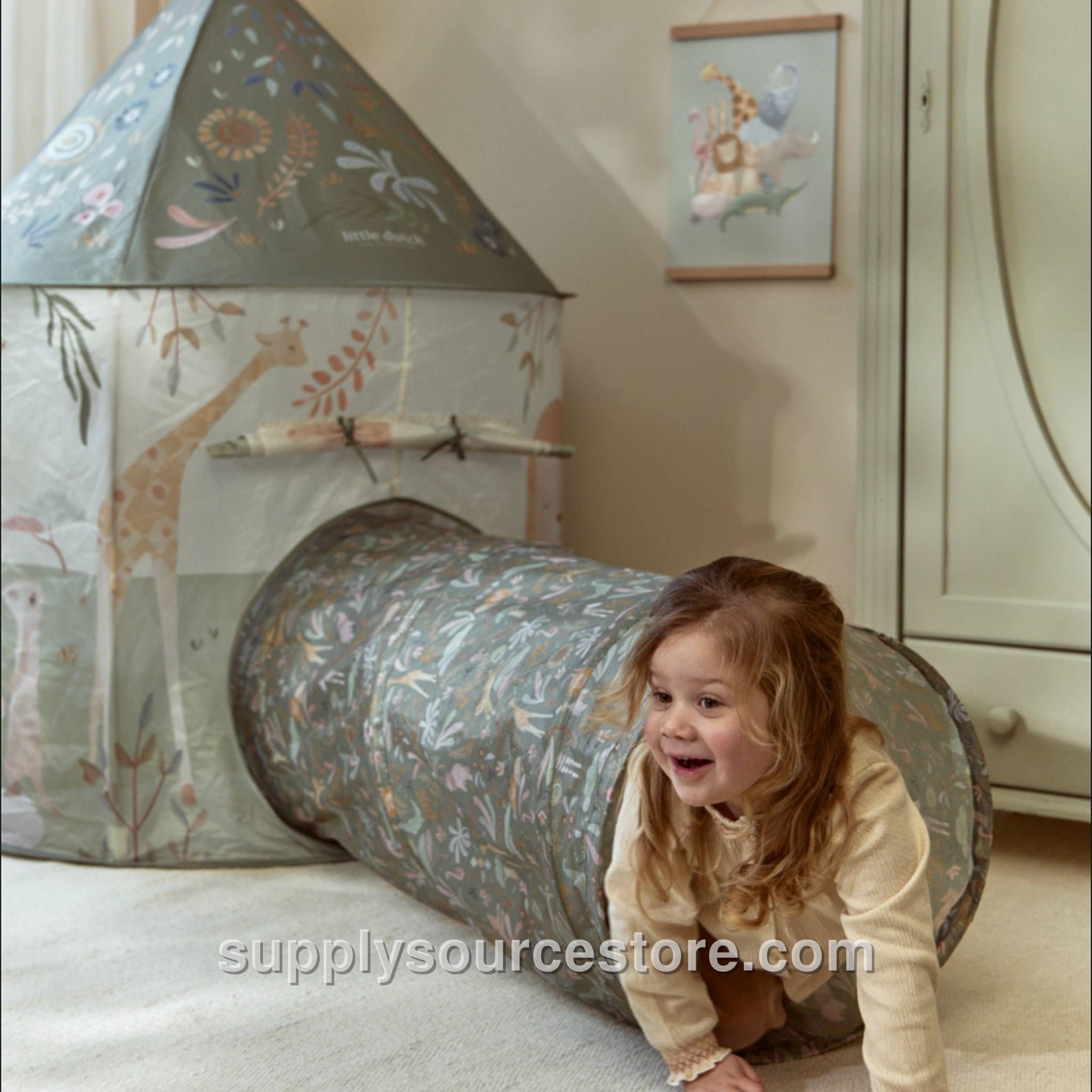 Safari Tent With Play Tunnel