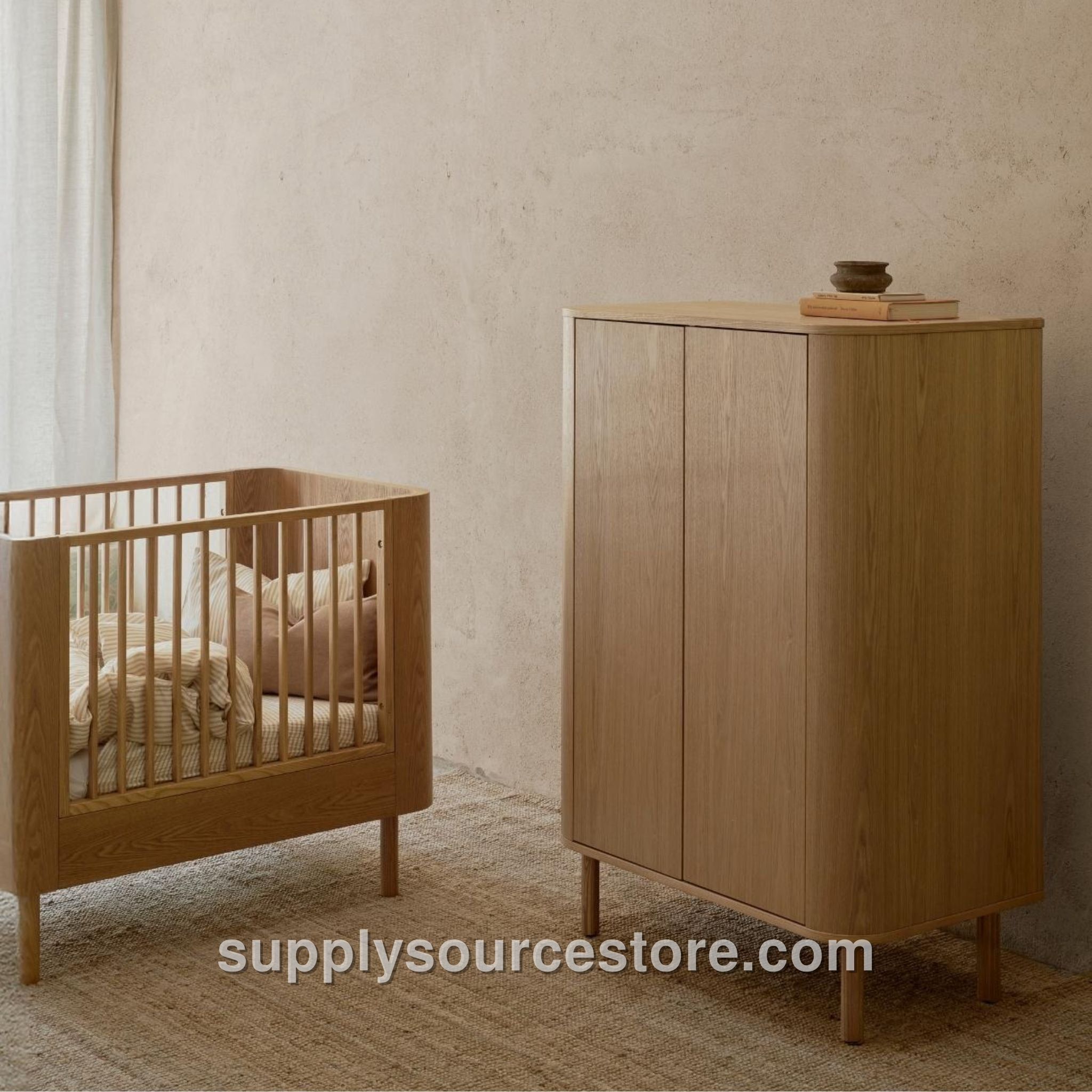 Yume Flat Door Wardrobe - Natural Ash