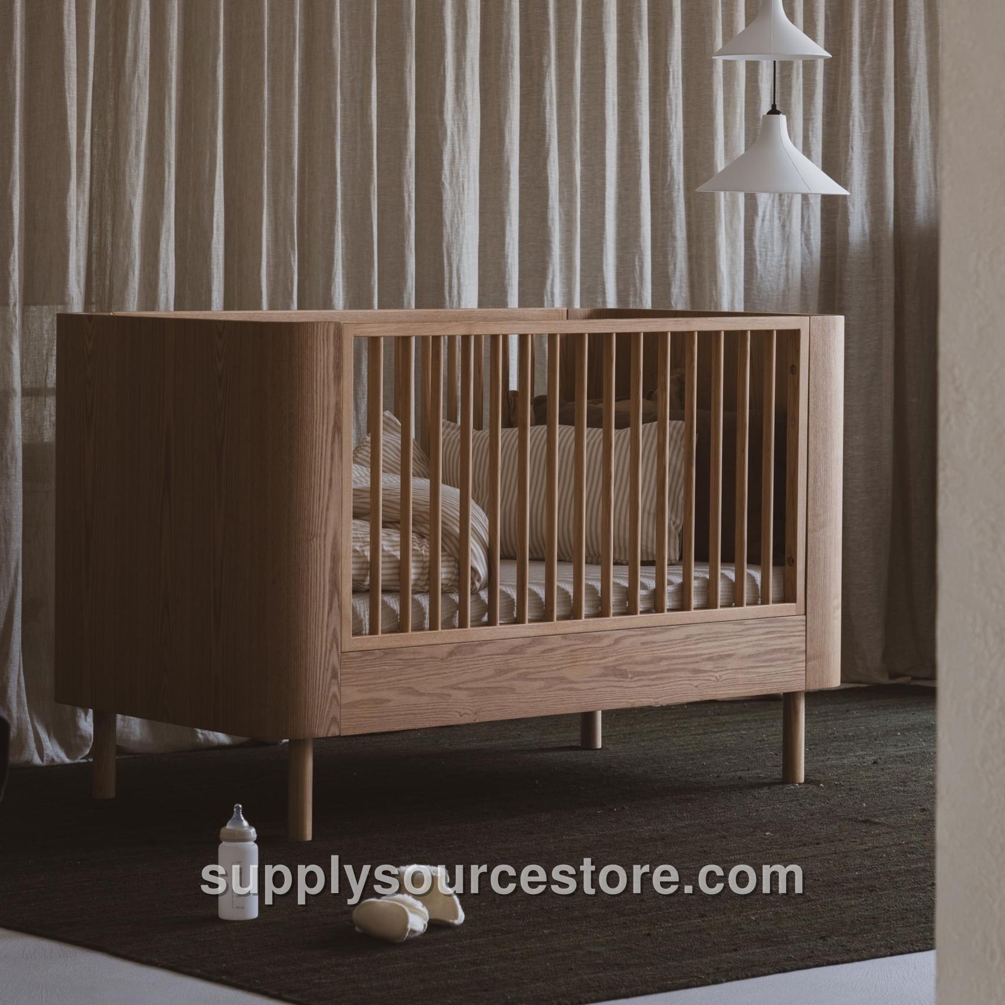 Yume Convertible Cot Bed - Natural Ash