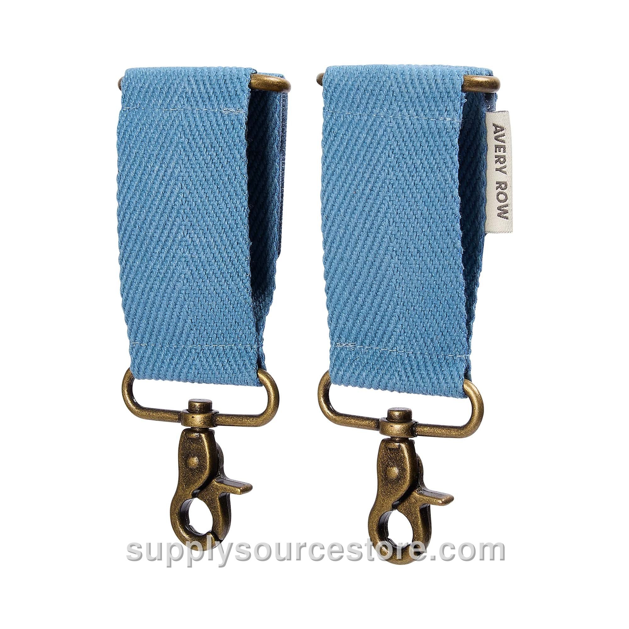 Cotton Pram Bag Clips - Denim Blue