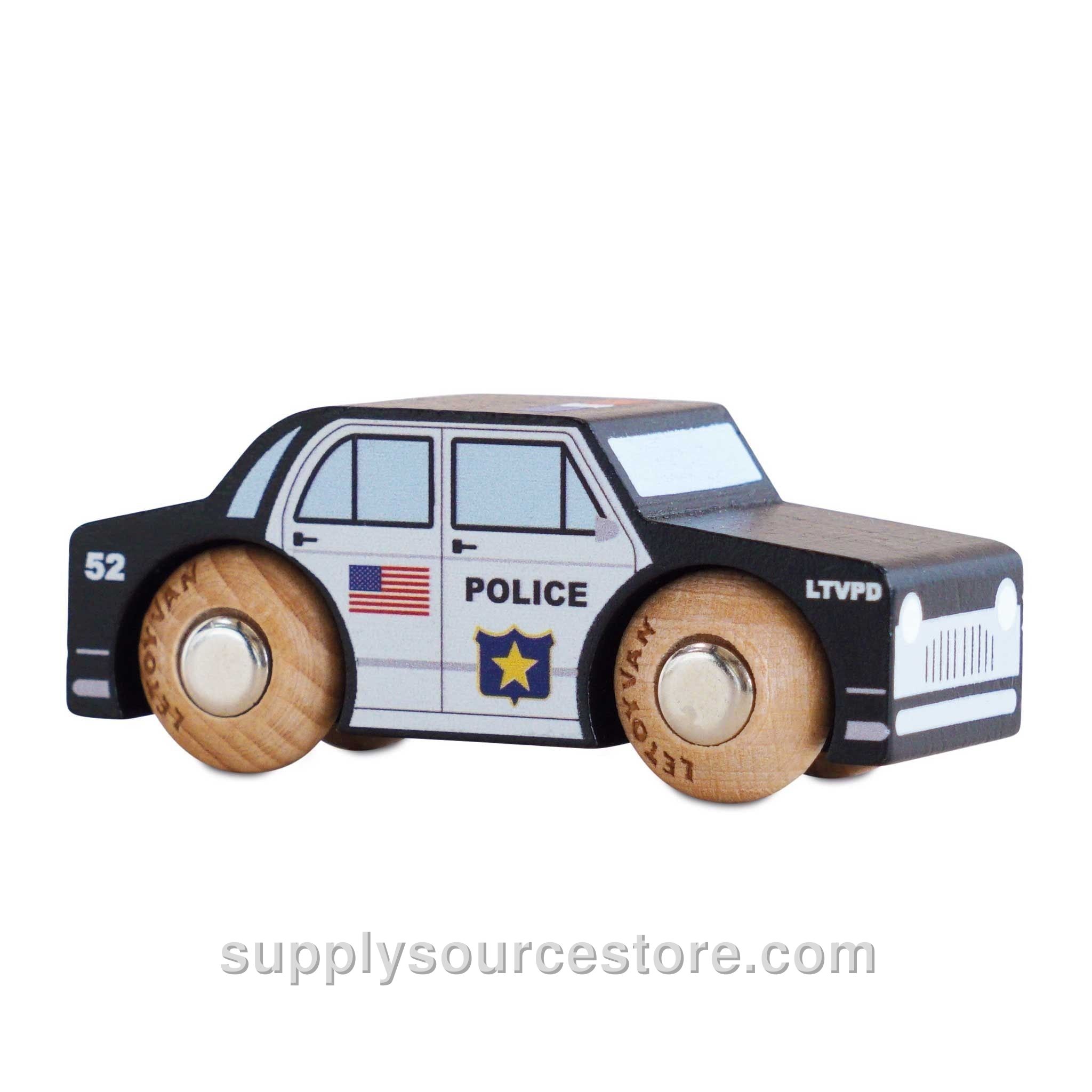 Wooden Police Car - Sam