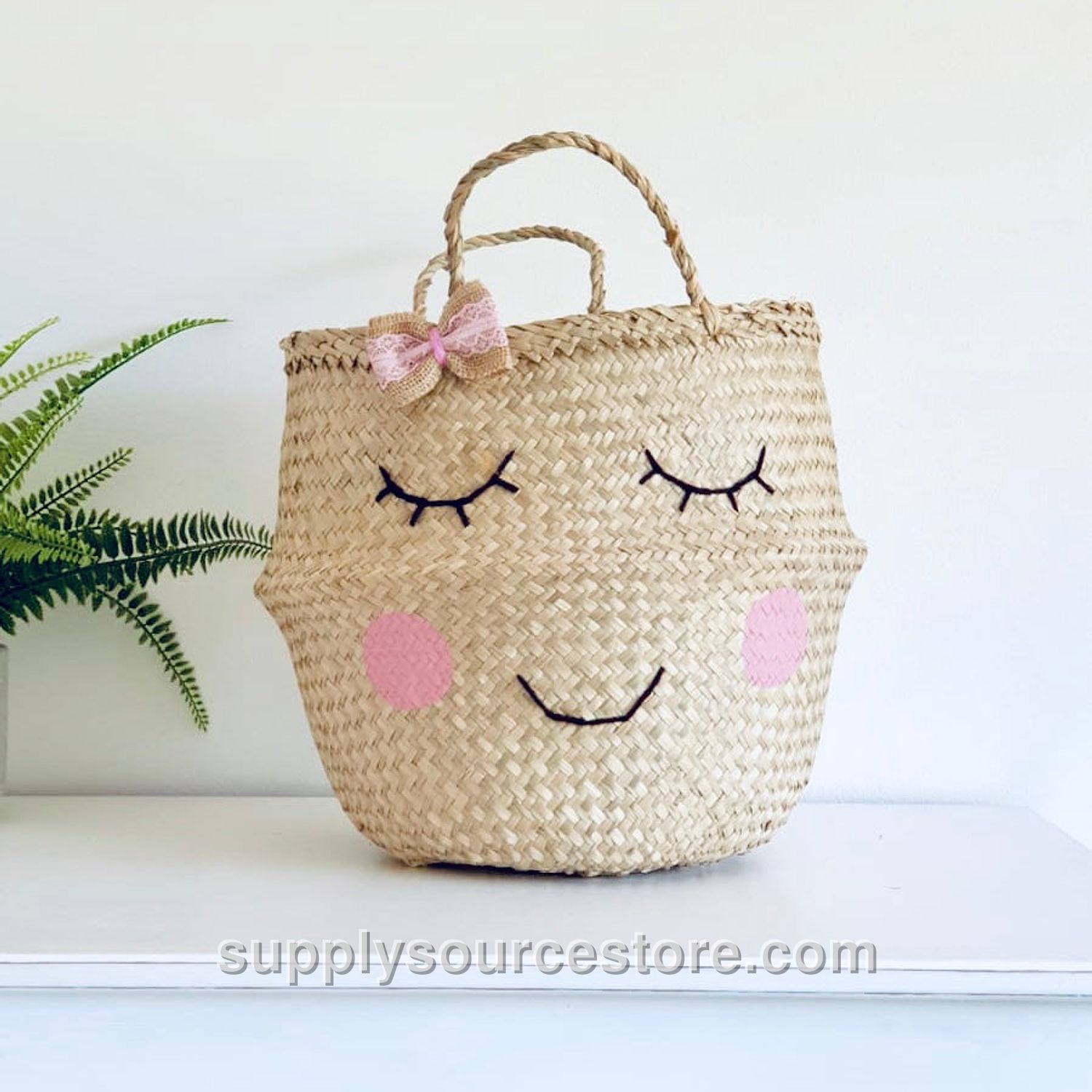 Sweet Cheeks Bow Basket - Large
