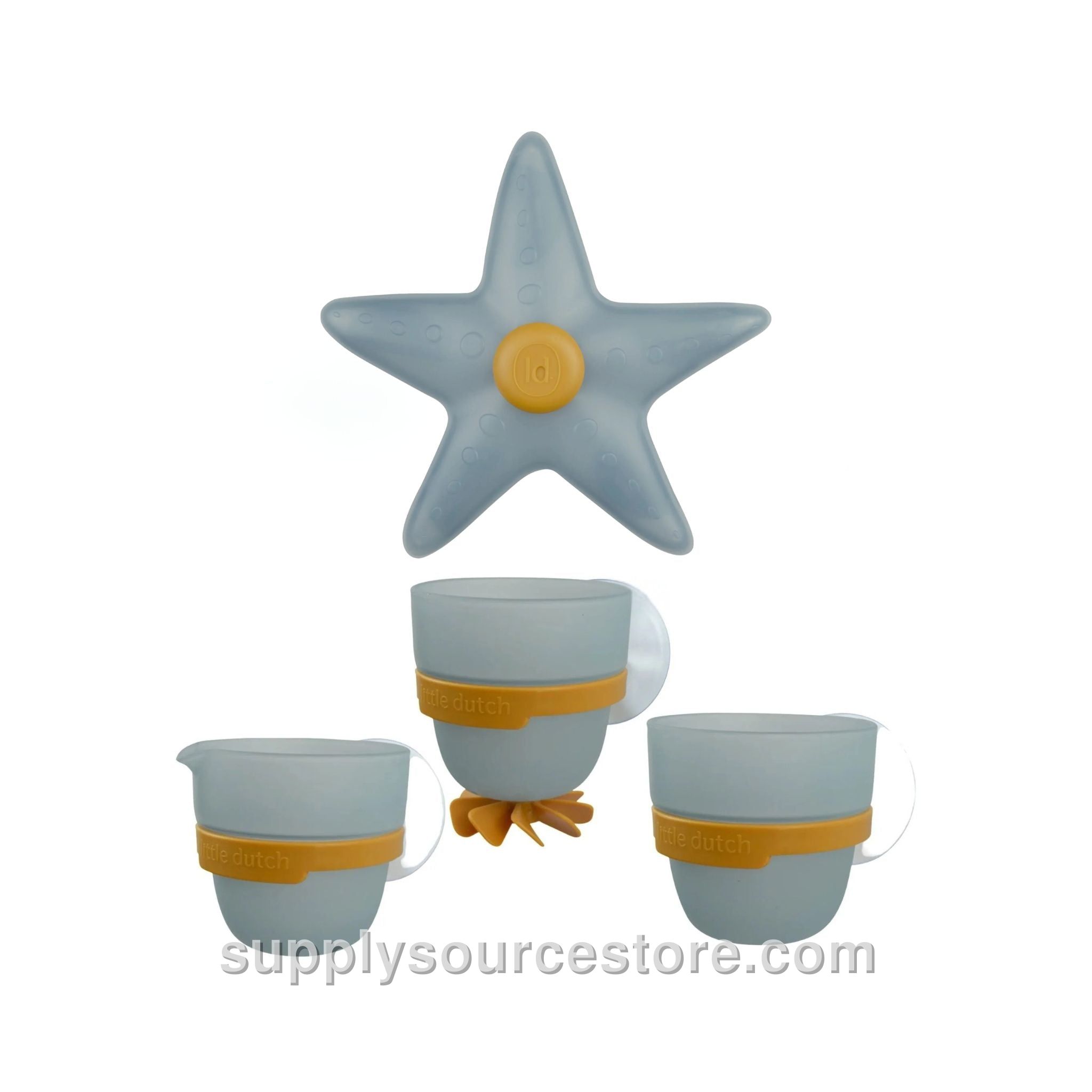 Bath Play Cups - Blue Starfish