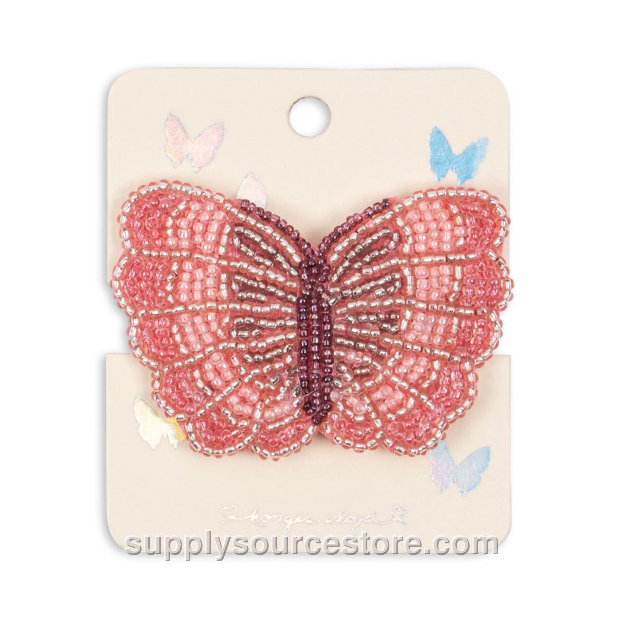Mini Butterfly Beaded Hair Clip