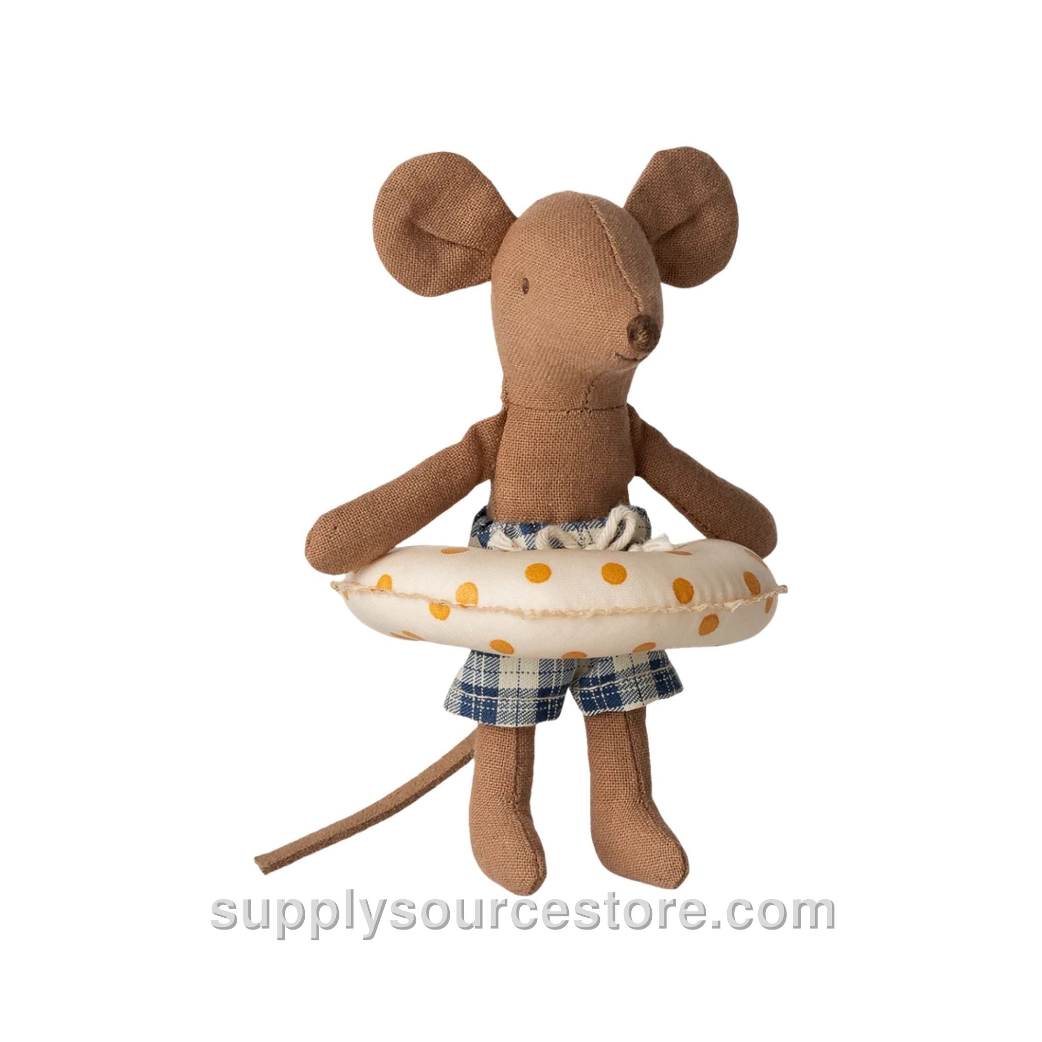 Little Brother Beach Mouse with Float - Yellow Dots