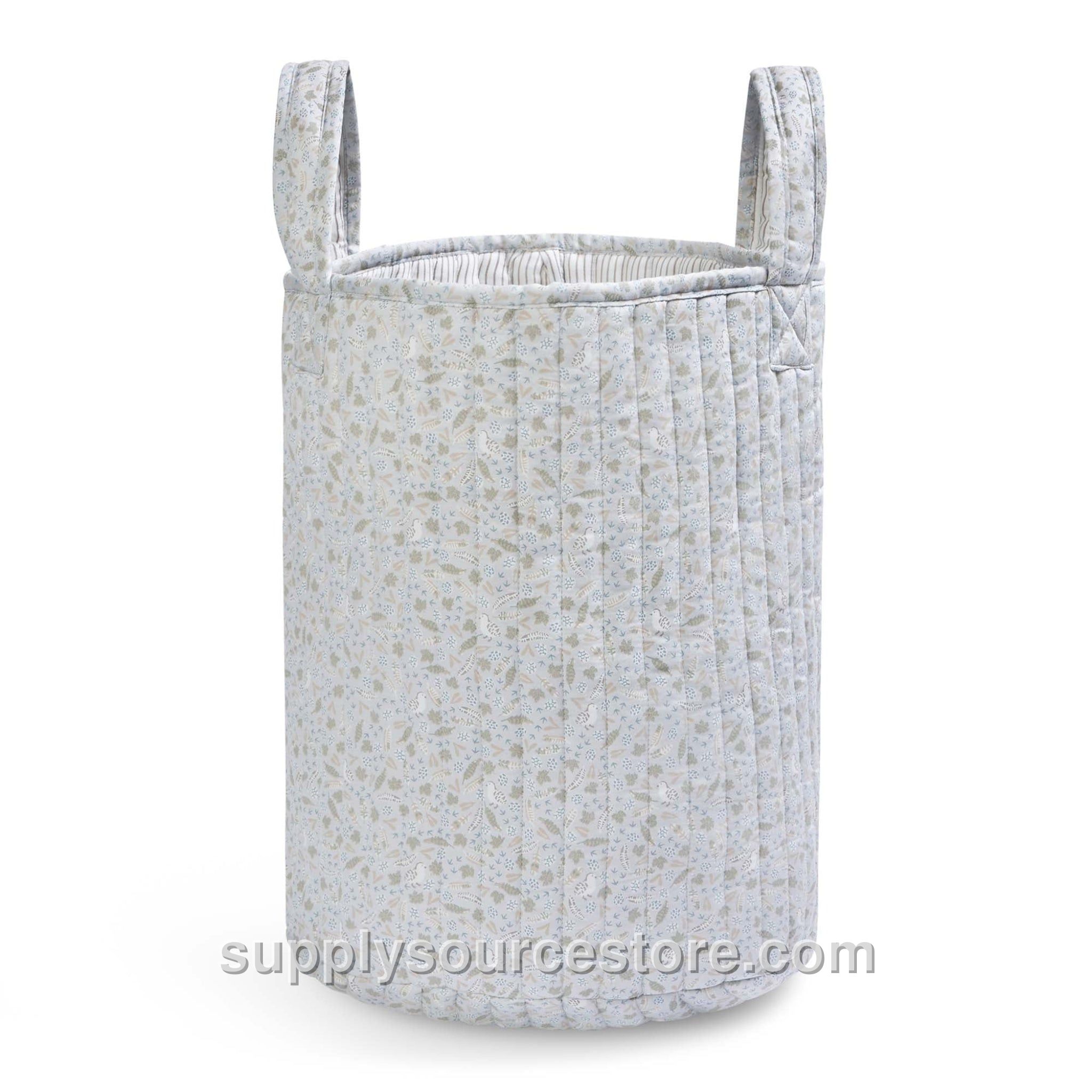 Large Quilted Storage Basket - Nature Trail / Stripe
