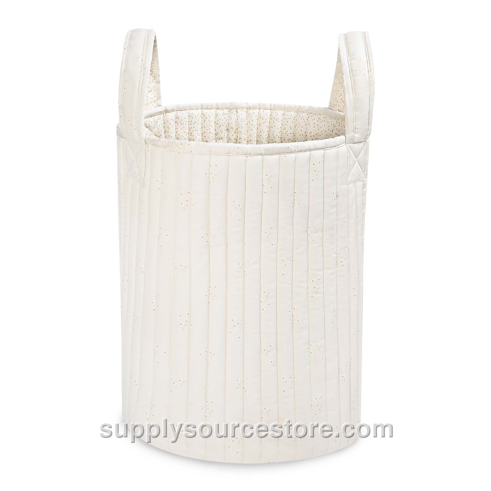 Large Quilted Storage Basket - Wild Chamomile / Daisy Meadow