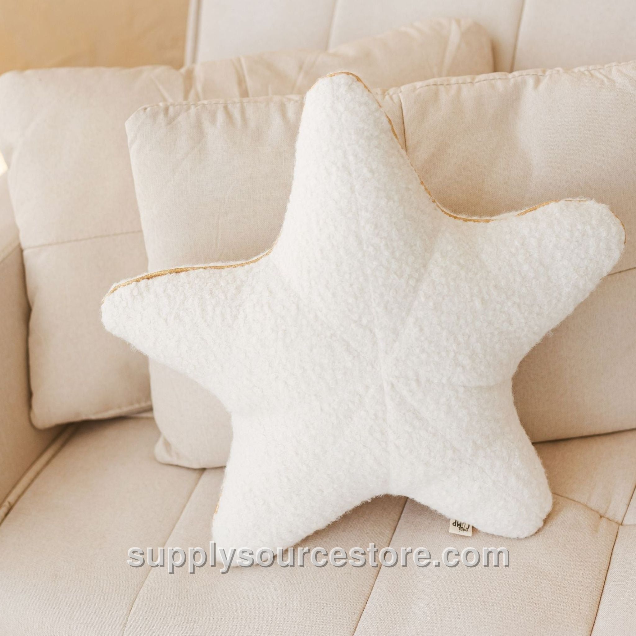 Boucle Starfish Cushion - Ecru
