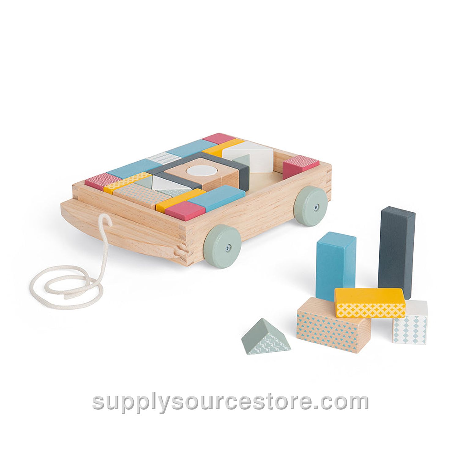 Wooden Brick Cart